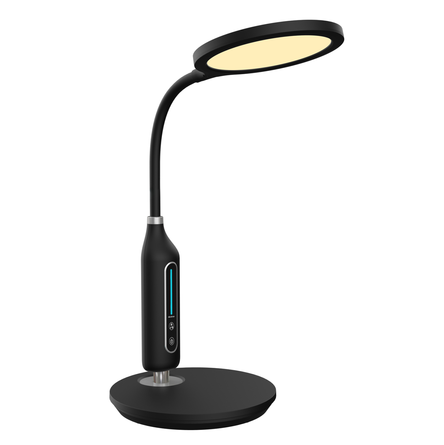 ΦΩΤΙΣΤΙΚΟ ΓΡΑΦΕΙΟΥ LED BLAIN HM4460.02 ΜΑΥΡΟ ABS &amp; ΣΙΛΙΚΟΝΗ Φ18,5x40,7Υ εκ. 1