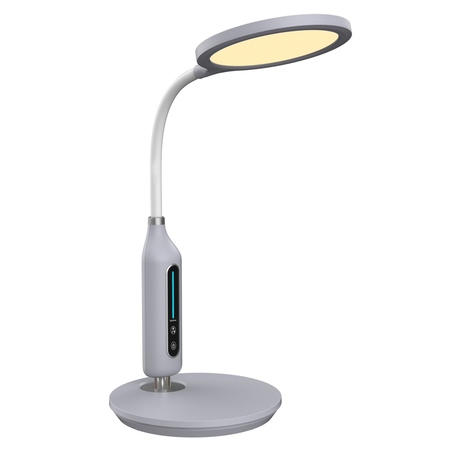 ΦΩΤΙΣΤΙΚΟ ΓΡΑΦΕΙΟΥ LED BLAIN HM4460.07 ΓΚΡΙ ABS-ΛΕΥΚΗ ΣΙΛΙΚΟΝΗ Φ18,5x40,7Yεκ. 1