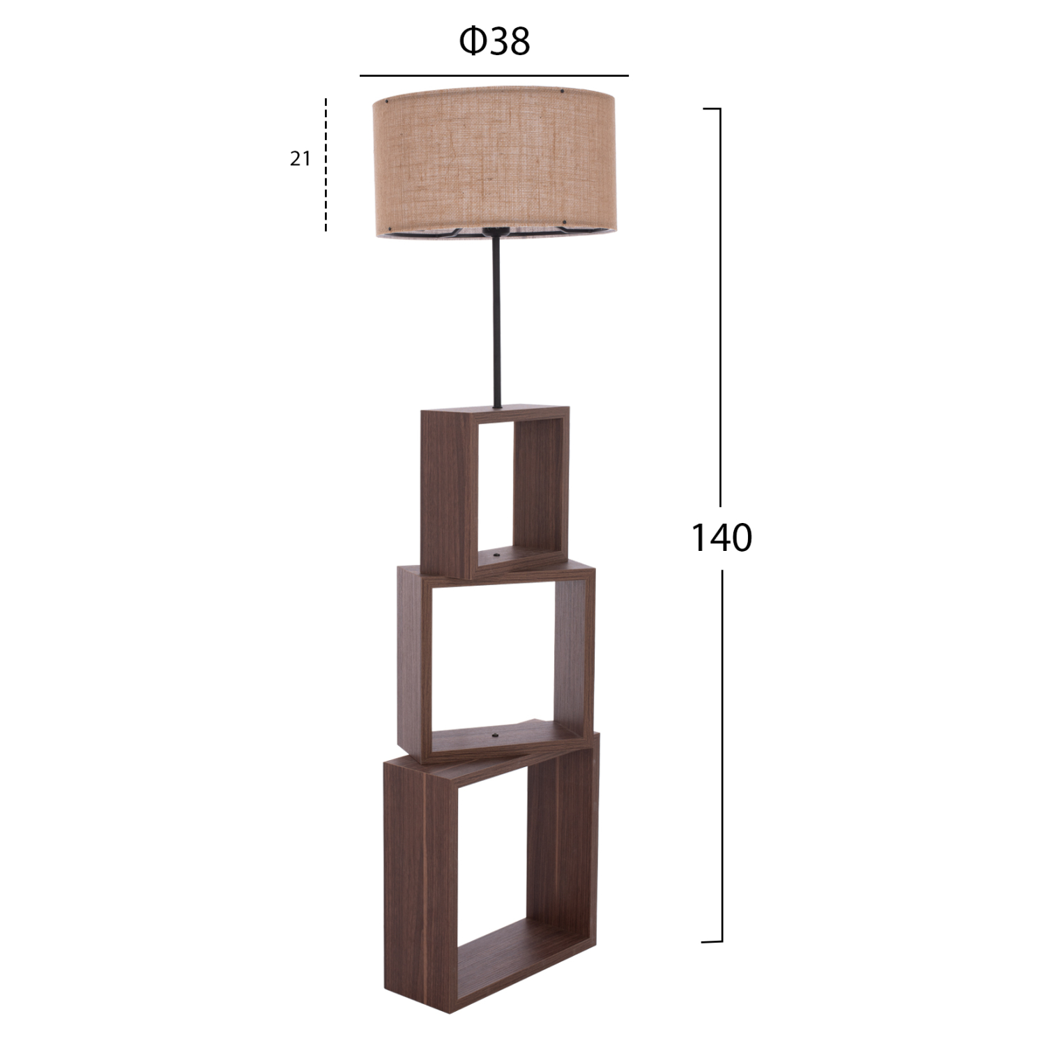 ΦΩΤΙΣΤΙΚΟ ΔΑΠΕΔΟΥ MDF ΚΑΡΥΔΙ HM7608.01 Φ38x140 εκ. 2