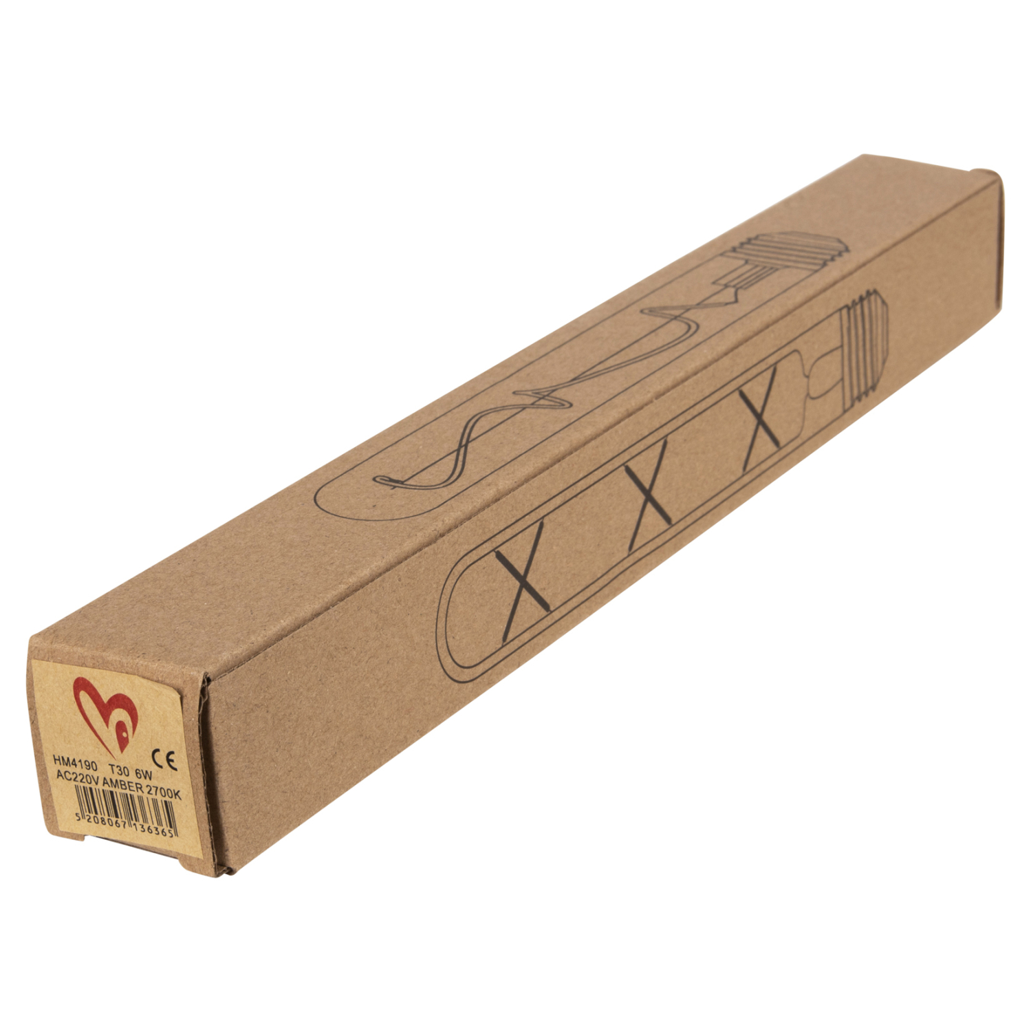 ΛΑΜΠΤΗΡΑΣ HM4190 LED FILAMENT 6W E27 3000K ΧΡΥΣΟ DIMMABLE 6