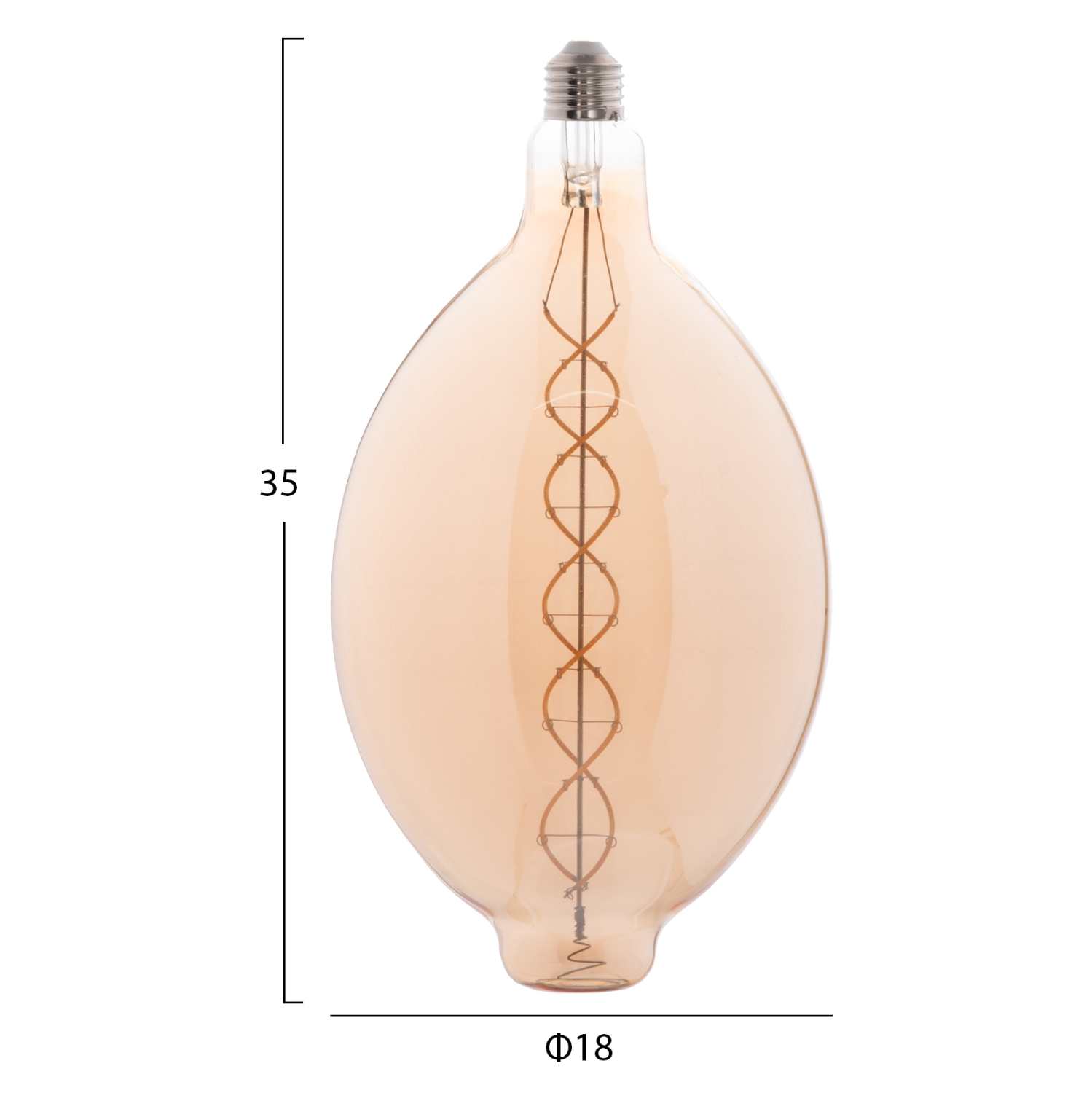ΛΑΜΠΤΗΡΑΣ LED FILAMENT 8W E27 3000K TEA COLOR DIMMABLE HM4051.02 2