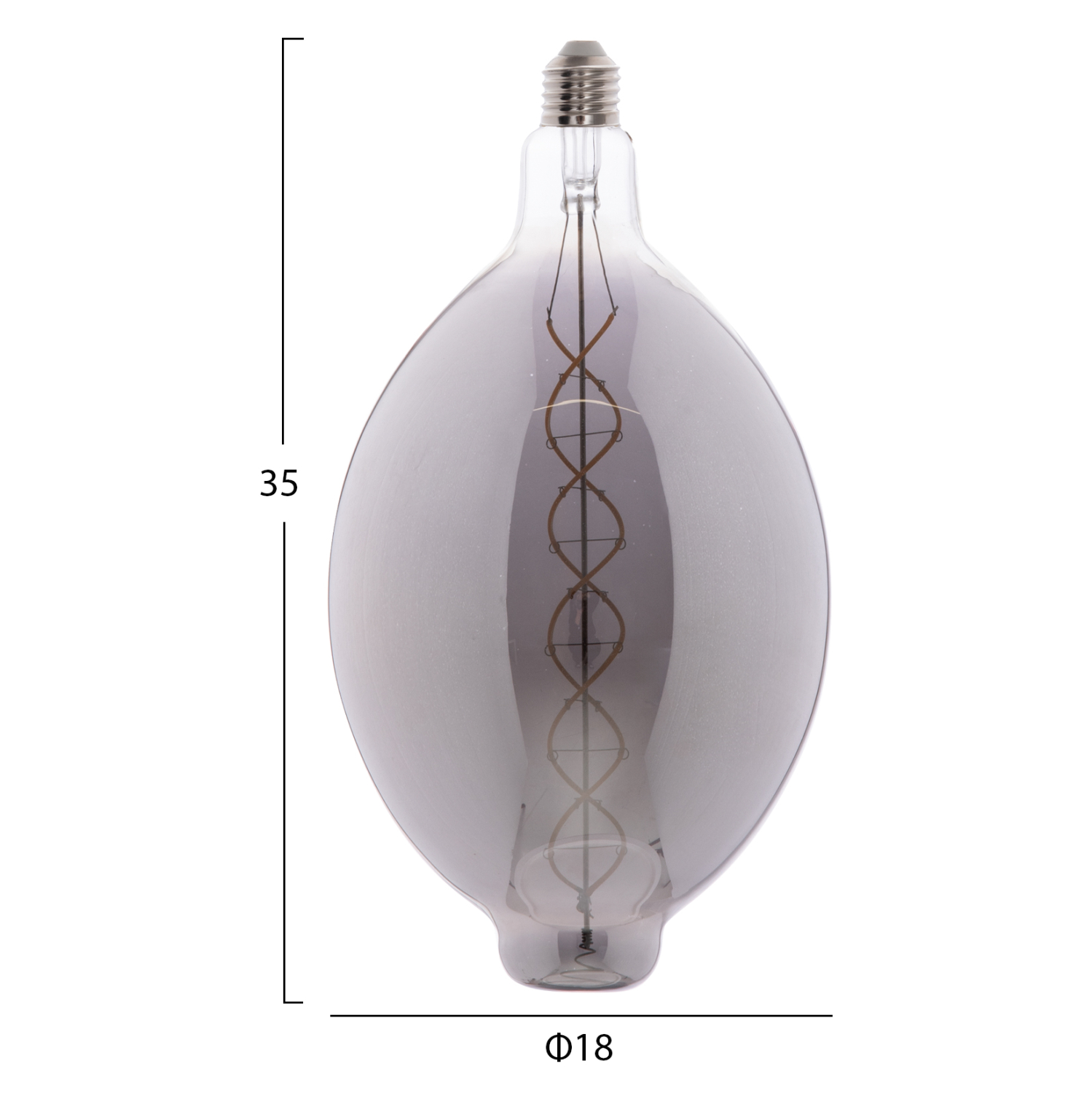 ΛΑΜΠΤΗΡΑΣ LED FILAMENT 8W E27 3000K SMOKE DIMMABLE HM4051.03 2