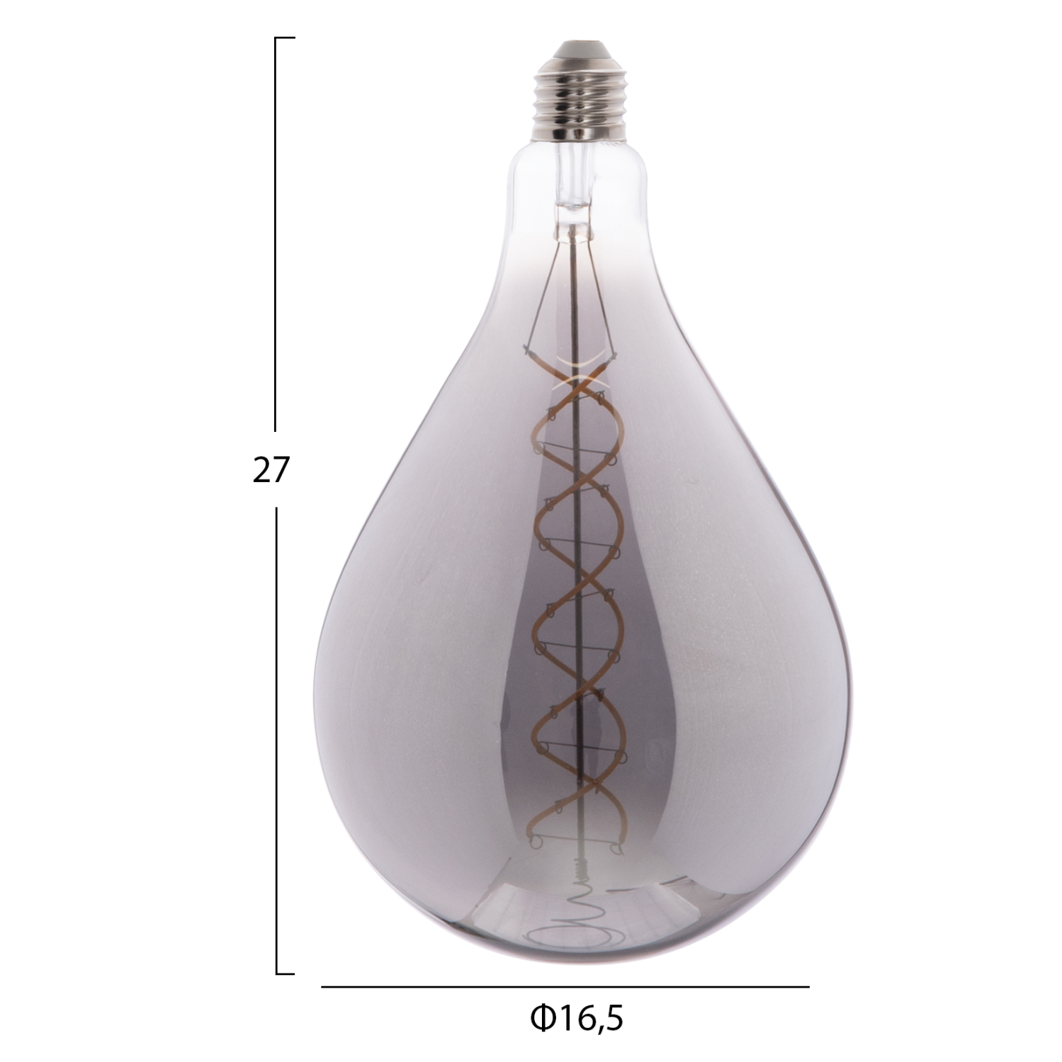ΛΑΜΠΤΗΡΑΣ LED FILAMENT 8W E27 3000K SMOKE COLOR DIMMABLE  HM4052.03 2