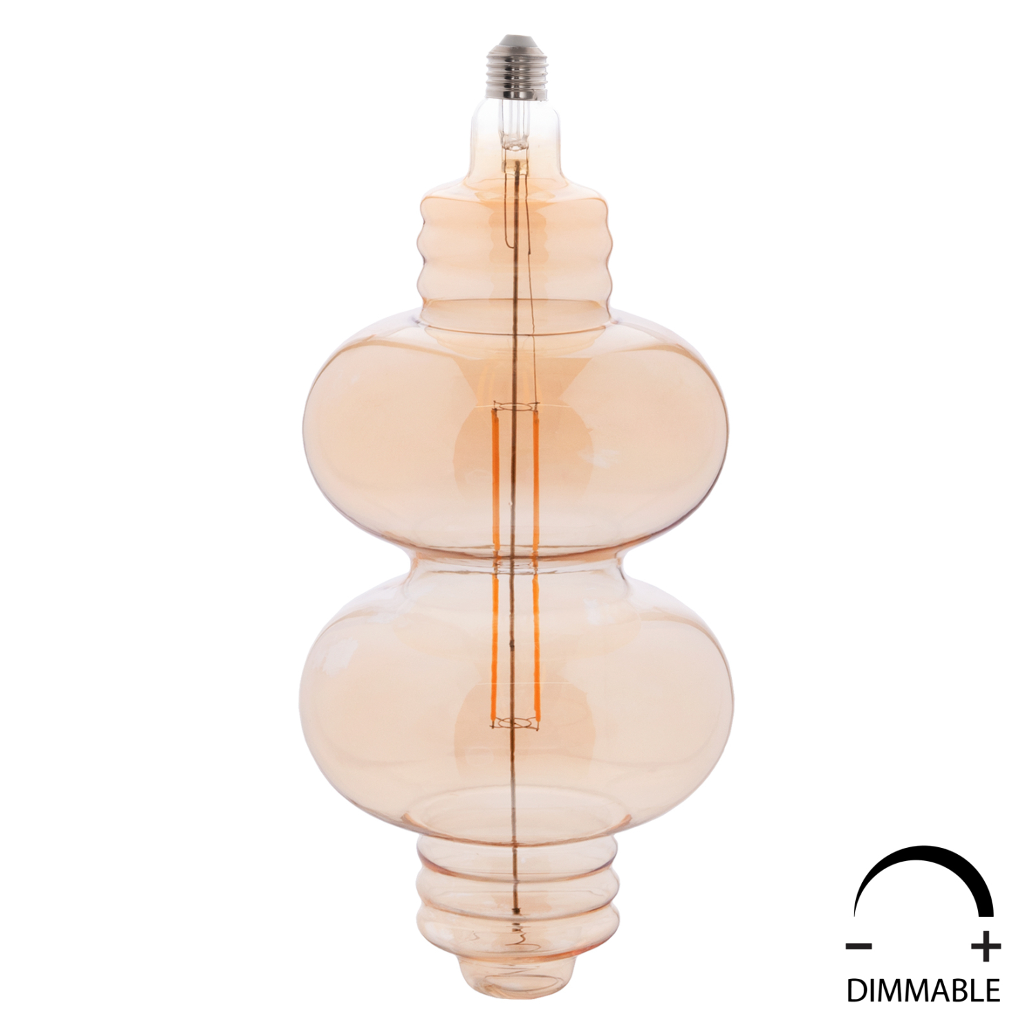 ΛΑΜΠΤΗΡΑΣ LED FILAMENT 8W E27 3000K GOLD COLOR DIMMABLE HM4053.02 1
