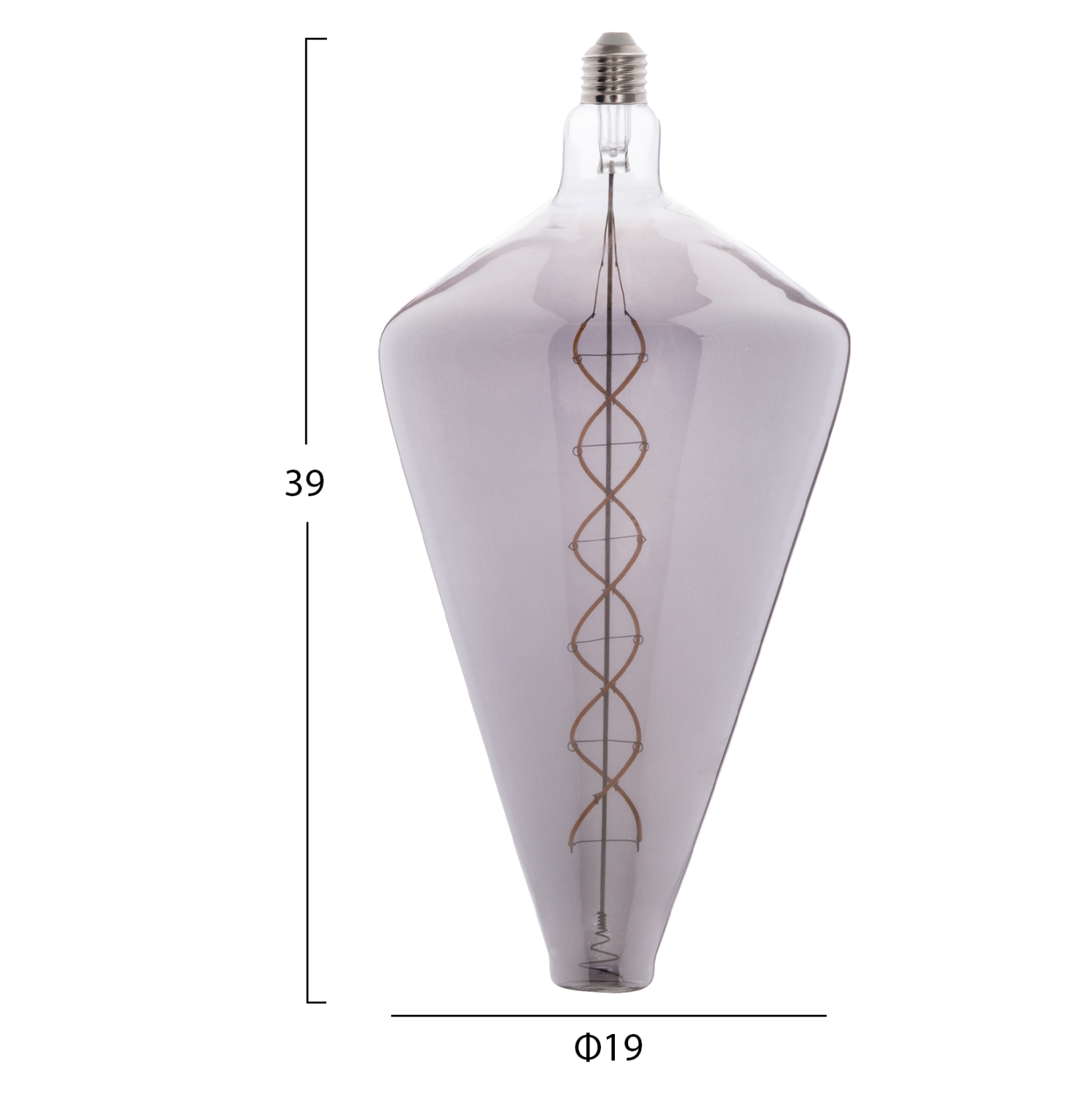 ΛΑΜΠΤΗΡΑΣ LED FILAMENT 8W E27 3000K SMOKE COLOR DIMMABLE  HM4054.03 2