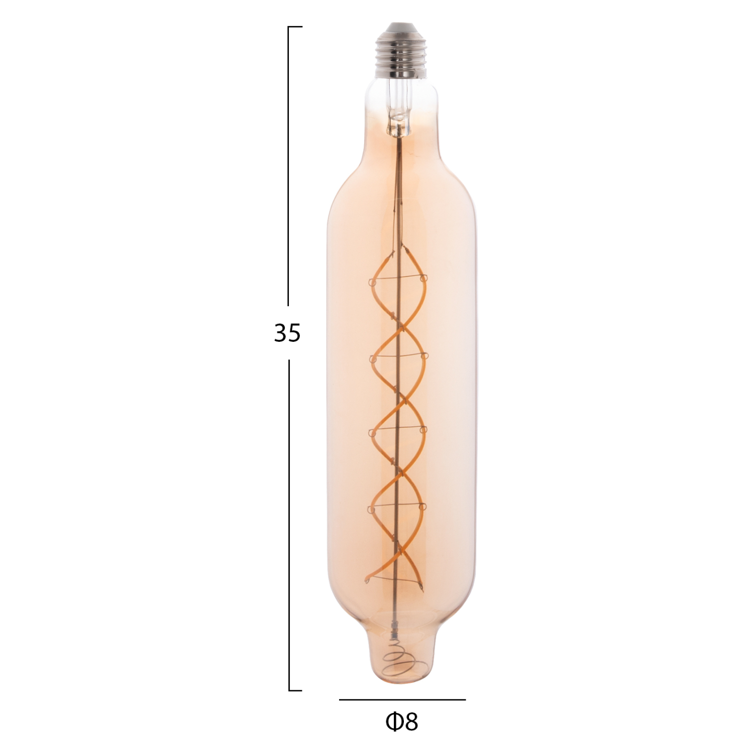 ΛΑΜΠΤΗΡΑΣ JHD-NW7775 LED FILAMENT 8W E27 3000K GOLD COLOR DIMMABLE HM4055.02 2