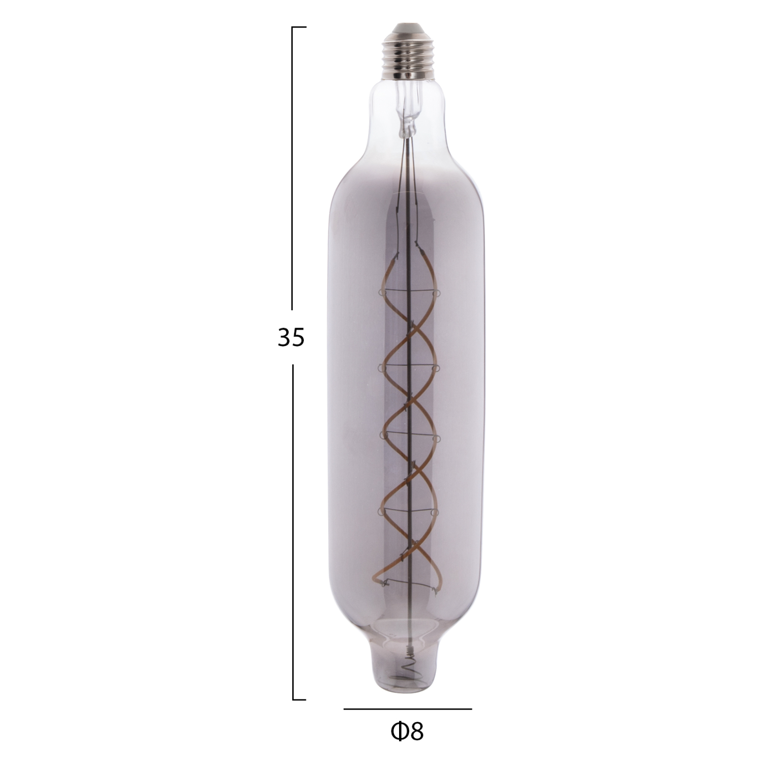 ΛΑΜΠΤΗΡΑΣ JHD-NW7775 LED FILAMENT 8W E27 3000K SMOKE COLOR DIMMABLE  HM4055.03 2