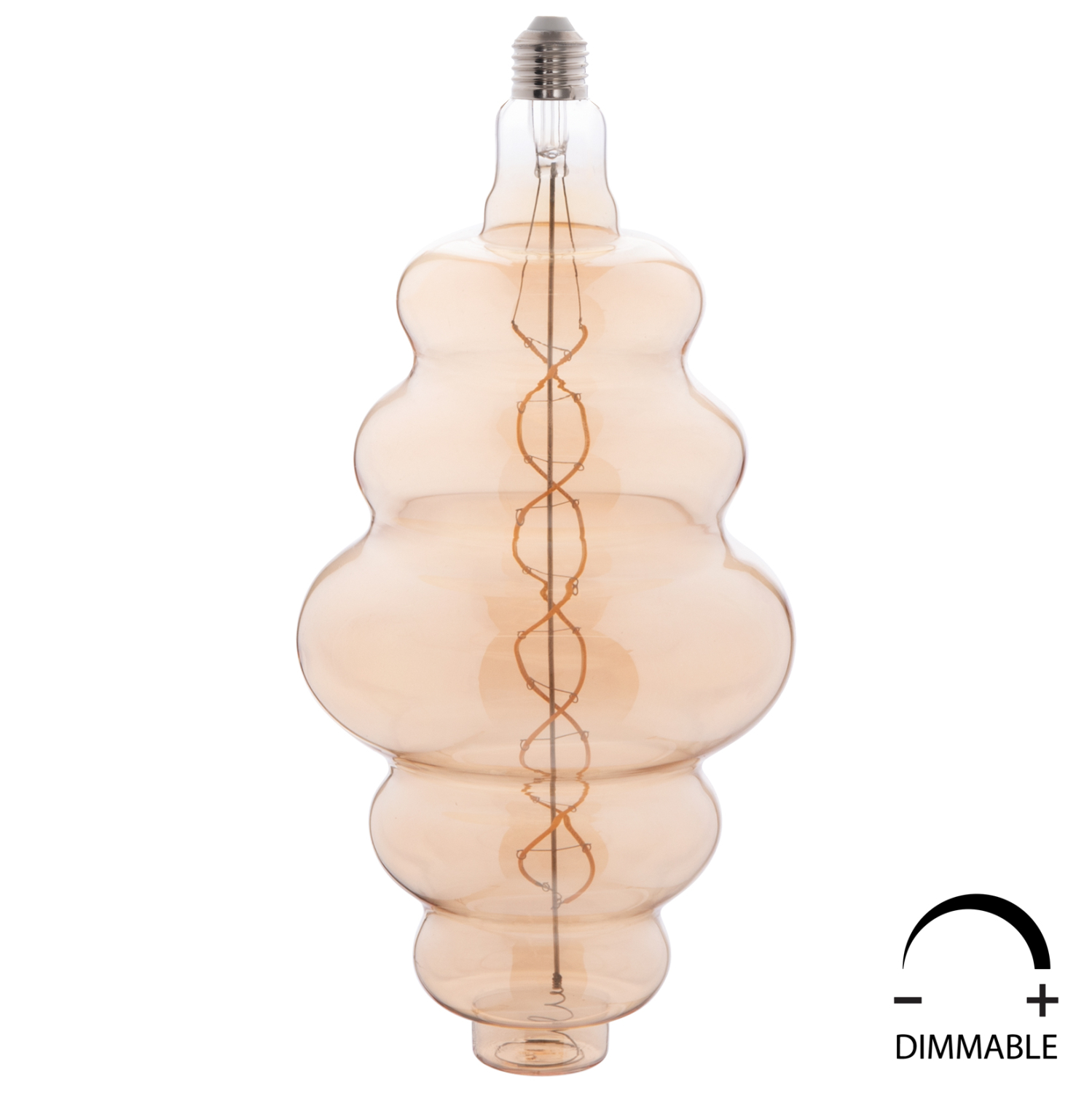 ΛΑΜΠΤΗΡΑΣ LED FILAMENT 8W E27 3000K GOLD COLOR DIMMABLE  HM4056.02 1