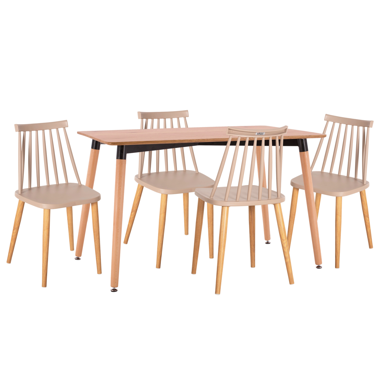 ΣΕΤ ΤΡΑΠΕΖΑΡΙΑΣ 5ΤΜΧ VANESSA HM21181 MDF TOP ΣΕ ΦΥΣΙΚΟ-ΣΚΕΛΕΤΟΣ ΣΕ ΦΥΣΙΚΟ 1