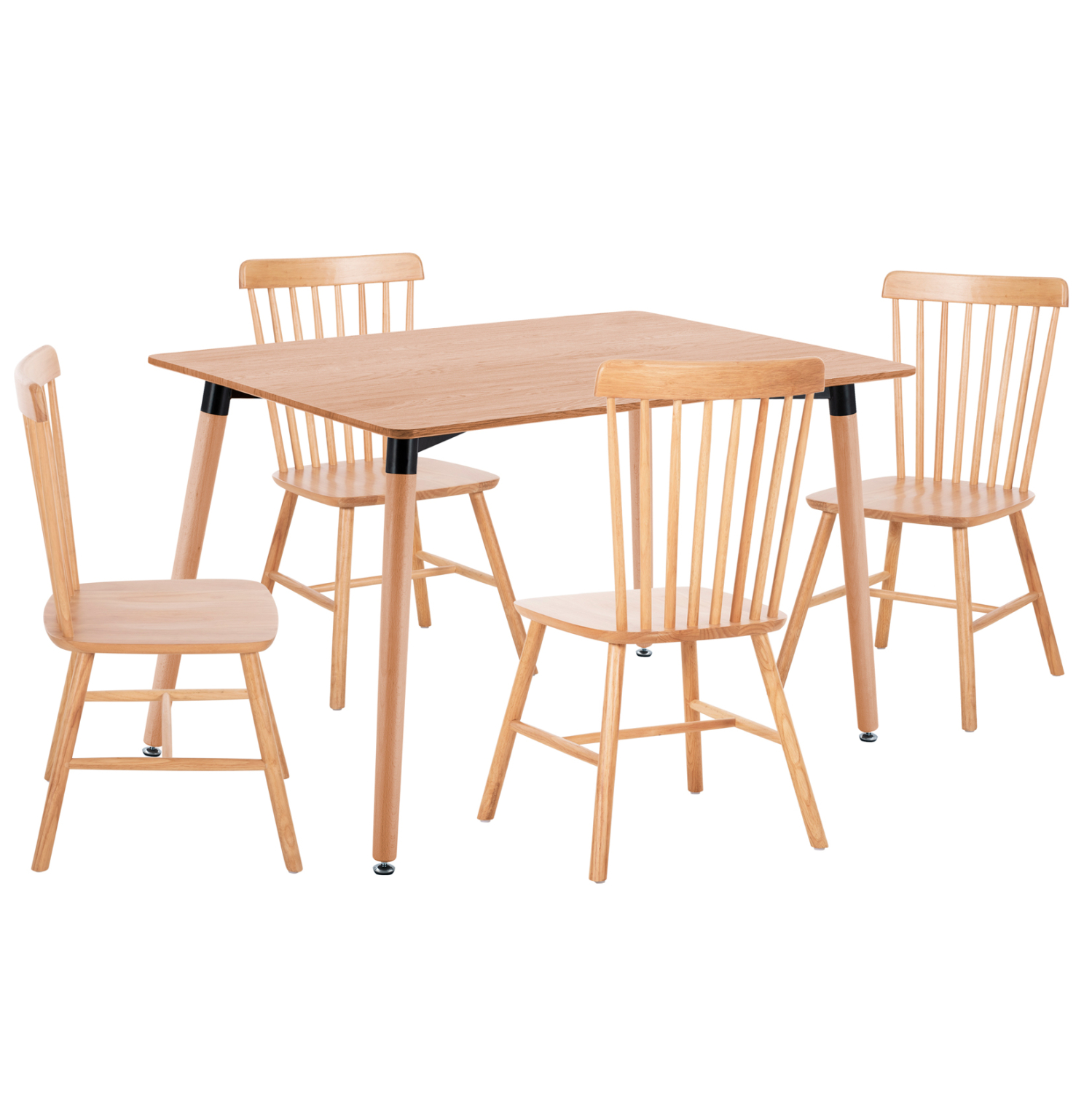 ΣΕΤ ΤΡΑΠΕΖΑΡΙΑΣ 5ΤΜΧ LUCIEN HM21183 MDF TOP &amp; ΞΥΛΟ ΟΞΙΑΣ ΣΕ ΦΥΣΙΚΟ ΧΡΩΜΑ 1