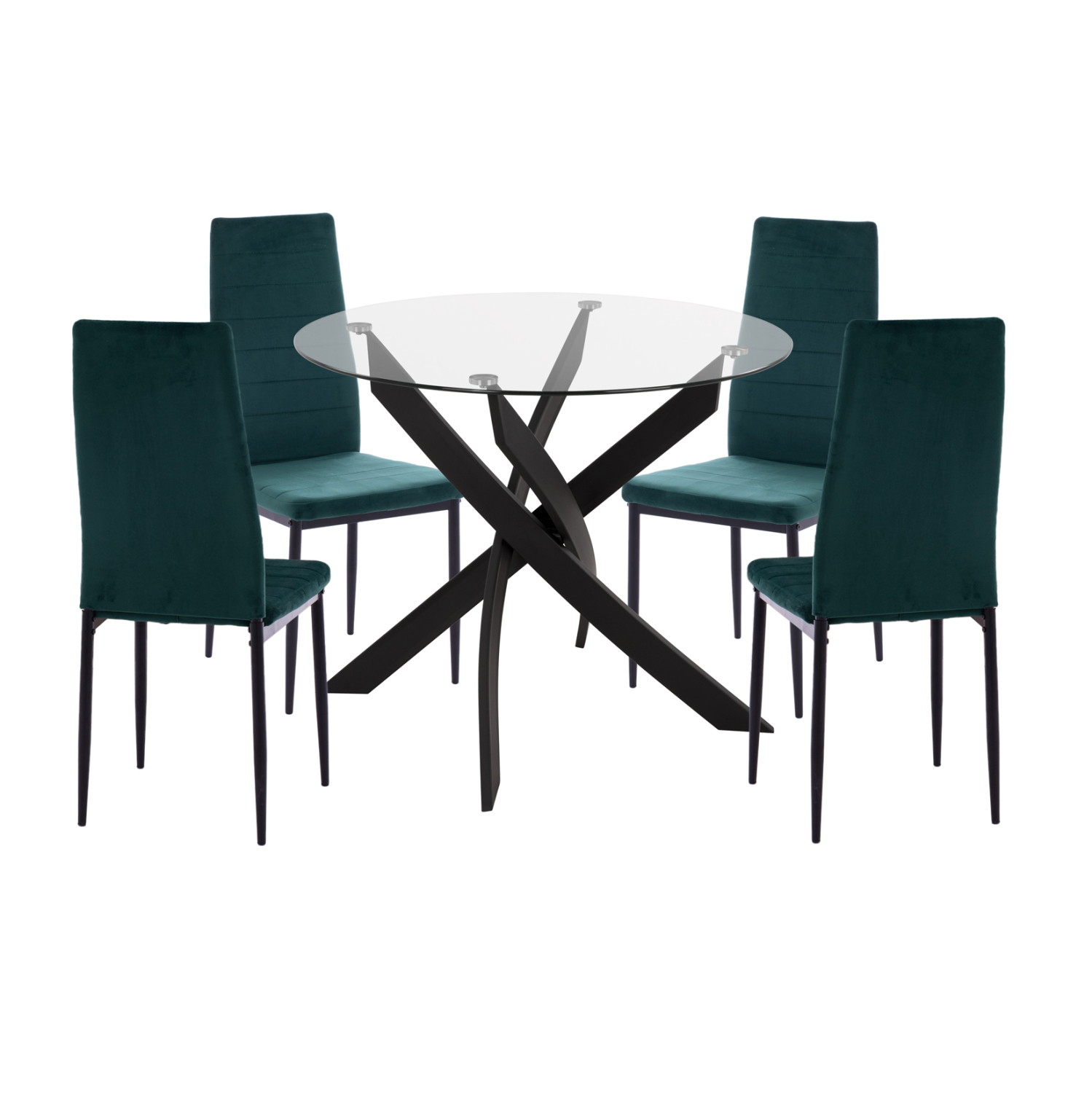 ΣΕΤ ΤΡΑΠΕΖΑΡΙΑΣ 5ΤΜΧ LADY HM21199.03 ΓΥΑΛΙ--ΜΕΤΑΛΛΟ ΣΕ ΜΑΥΡΟ &amp; ΒΕΛΟΥΔΟ ΚΥΠΑΡΙΣΣΙ 1