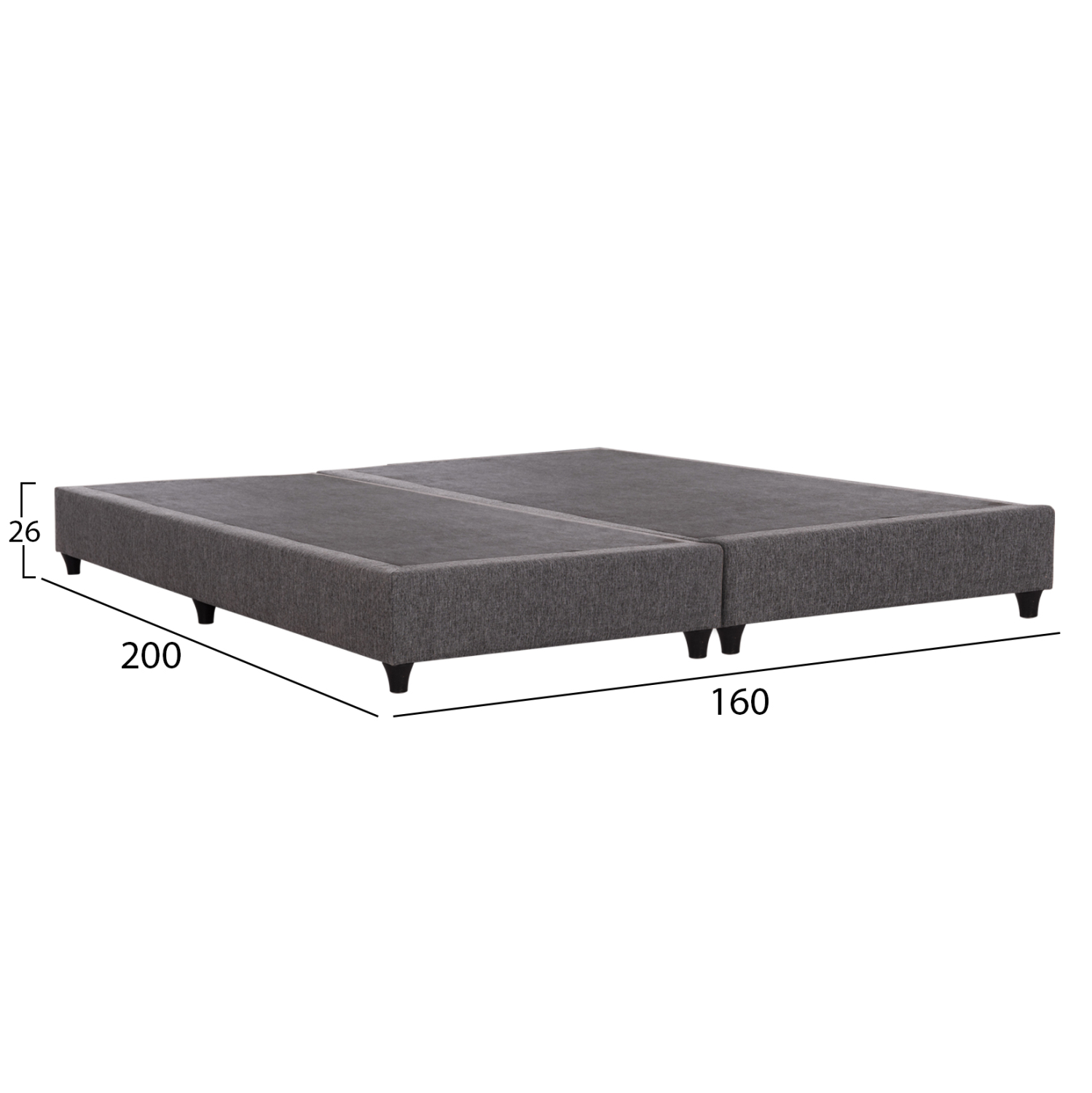 ΥΠΟΣΤΡΩΜΑ/ΚΡΕΒΑΤΙ KING-SIZE SIGGY HM21218 ΓΚΡΙ ΥΦΑΣΜΑ--ΓΙΑ 180x200εκ. 3