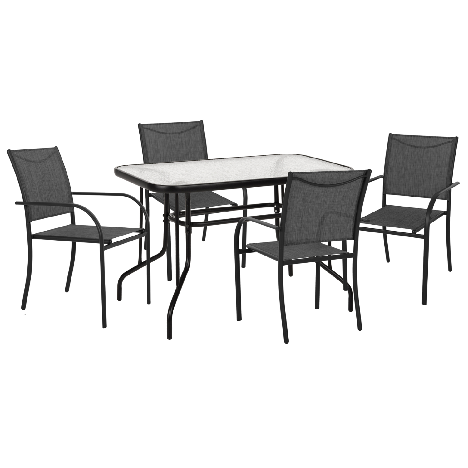 ΣΕΤ ΤΡΑΠΕΖΑΡΙΑΣ 5ΤΜΧ REDAN HM21223.01 ΤΡΑΠΕΖΙ &amp; 4 ΠΟΛΥΘΡΟΝΕΣ ΣΕ ΜΑΥΡΟ 1
