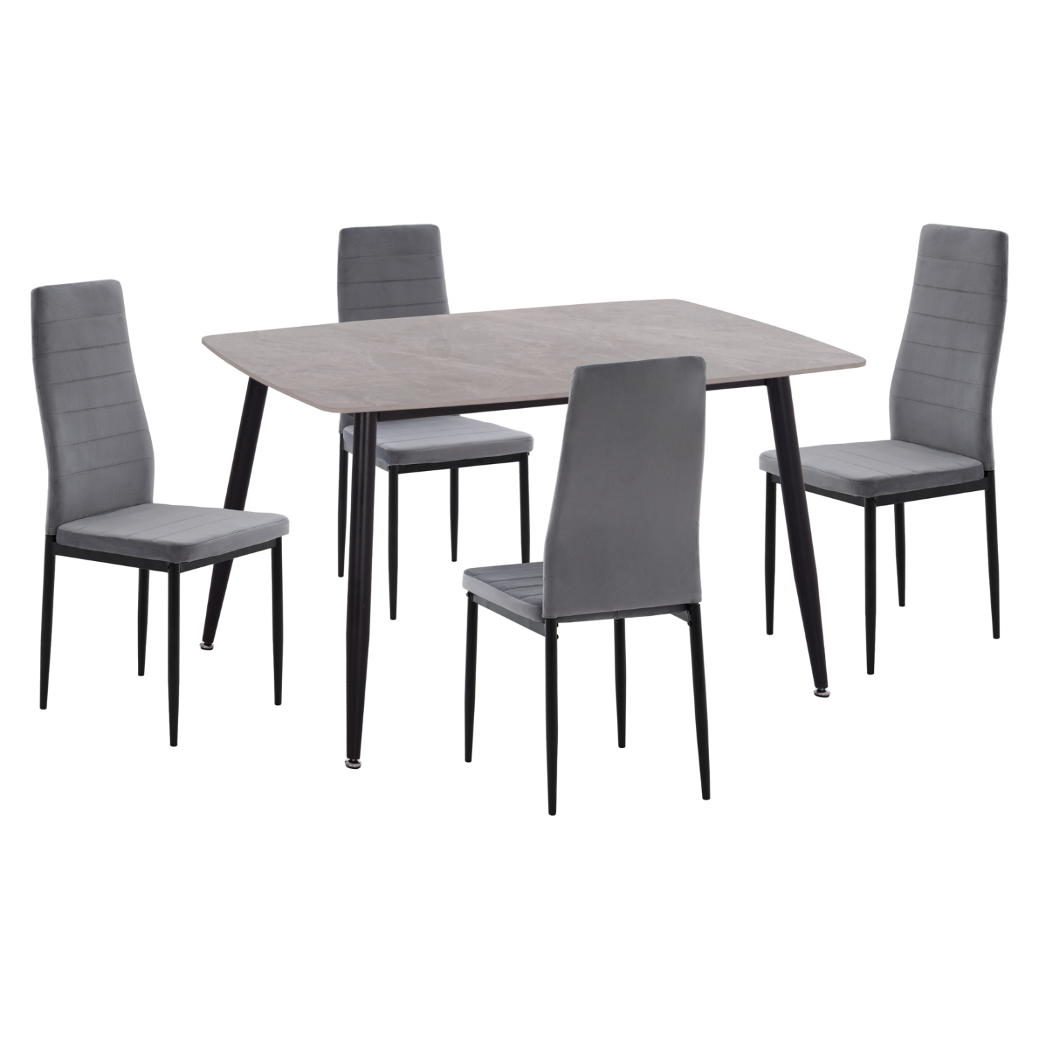 ΣΕΤ ΤΡΑΠΕΖΑΡΙΑΣ 5ΤΜΧ RAVEN HM21224.03 ΚΕΡΑΜΙΚΟ TOP ΓΚΡΙ ΜΑΡΜΑΡΟ--ΒΕΛΟΥΔΟ ΓΚΡΙ 1