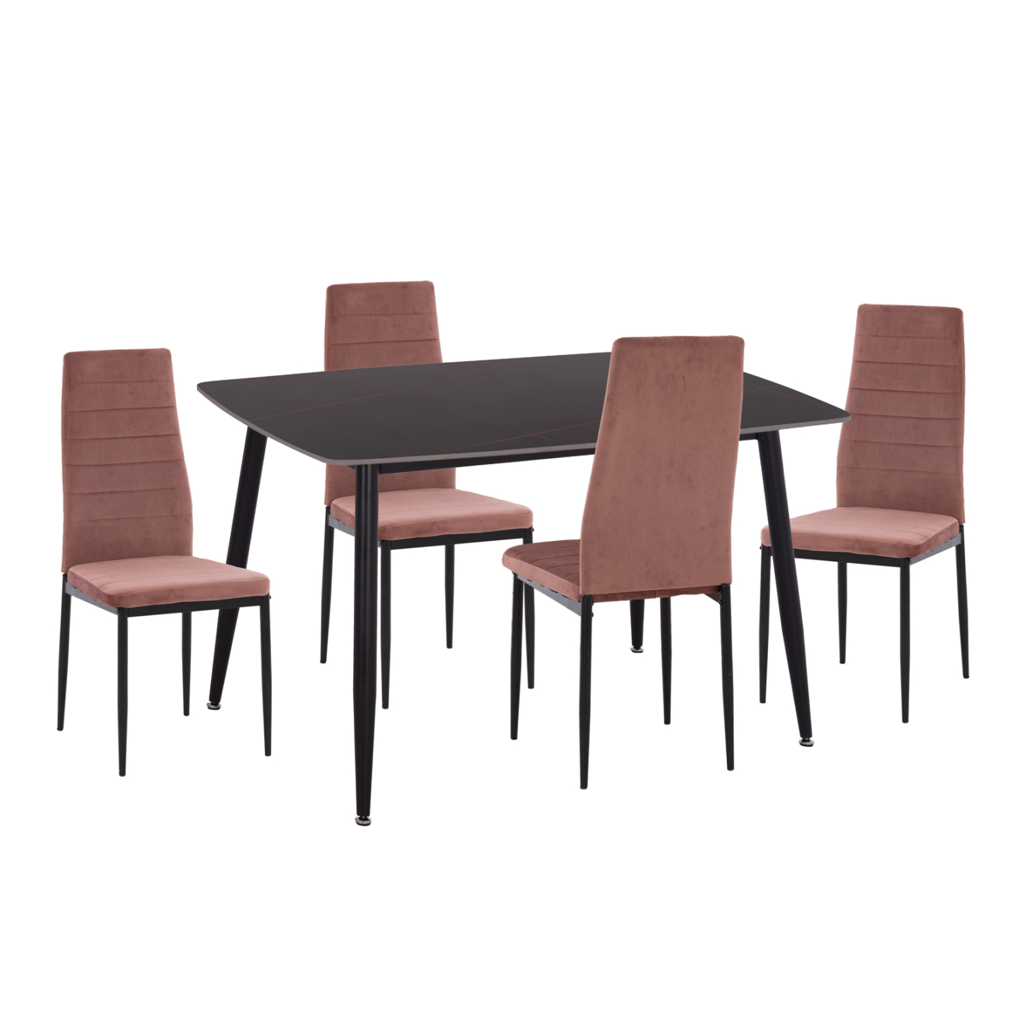 ΣΕΤ ΤΡΑΠΕΖΑΡΙΑΣ 5ΤΜΧ RAVEN HM21264.02 ΚΕΡΑΜΙΚΟ TOP ΜΑΥΡΟ ΜΑΡΜΑΡΟ--ΒΕΛΟΥΔΟ ΣΑΠΙΟ ΜΗΛΟ 1