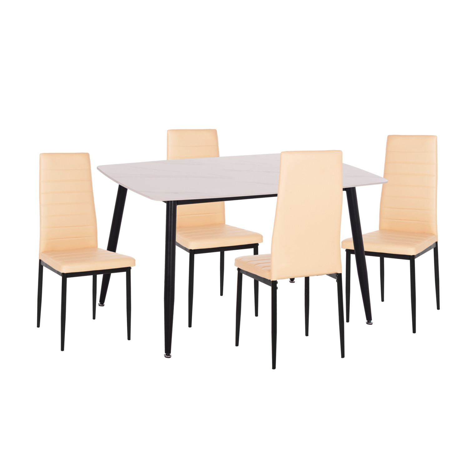 ΣΕΤ ΤΡΑΠΕΖΑΡΙΑΣ 5ΤΜΧ RAVEN HM21266.01 ΚΕΡΑΜΙΚΟ TOP ΛΕΥΚΟ ΜΑΡΜΑΡΟ--ΚΡΕΜ PU 1