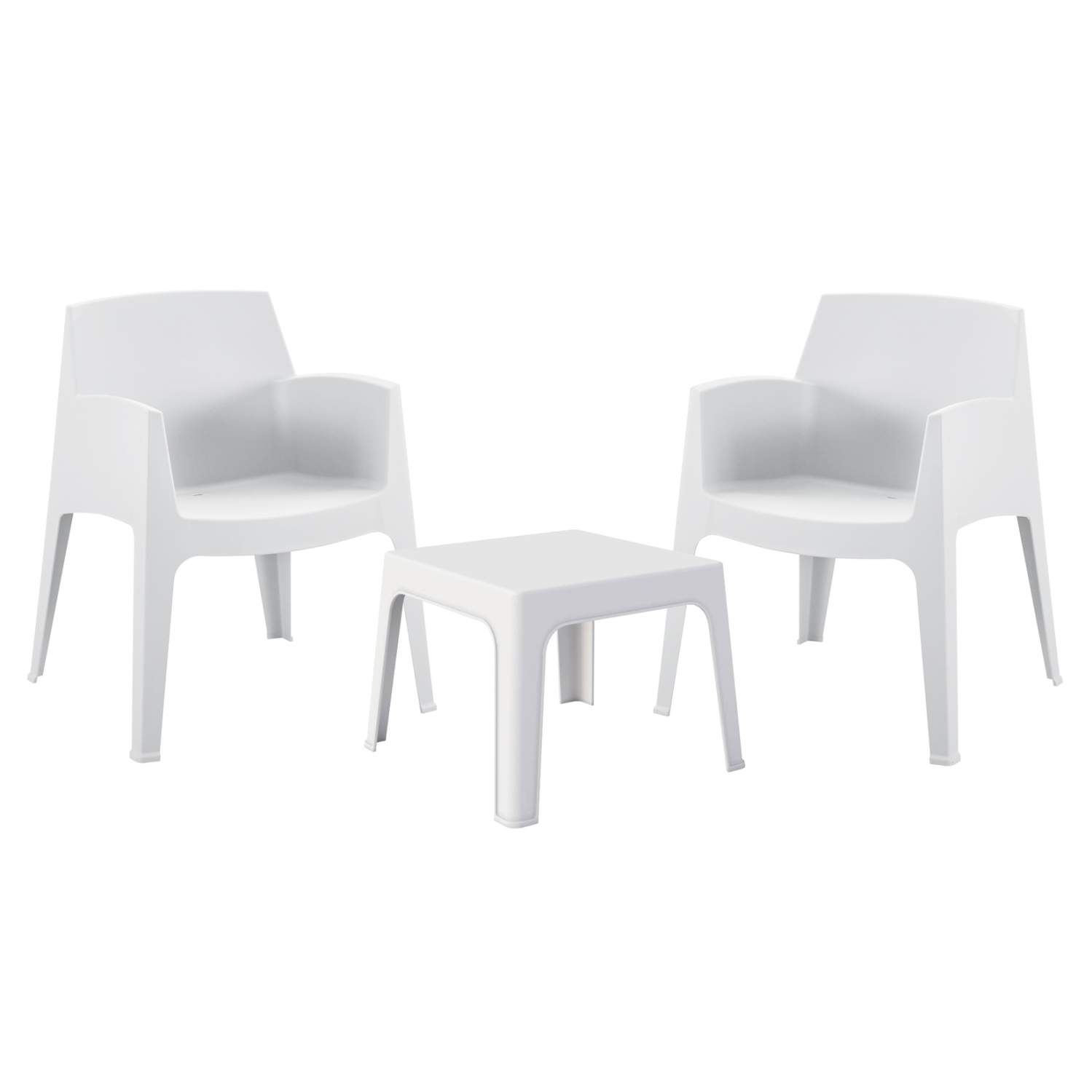 ΣΕΤ 3ΤΜΧ ΠΟΛΥΠΡΟΠΥΛΕΝΙΟΥ SLEEK HM21267.01 ΤΡΑΠΕΖΑΚΙ &amp; 2 ΠΟΛΥΘΡΟΝΕΣ-ΛΕΥΚΟ 1