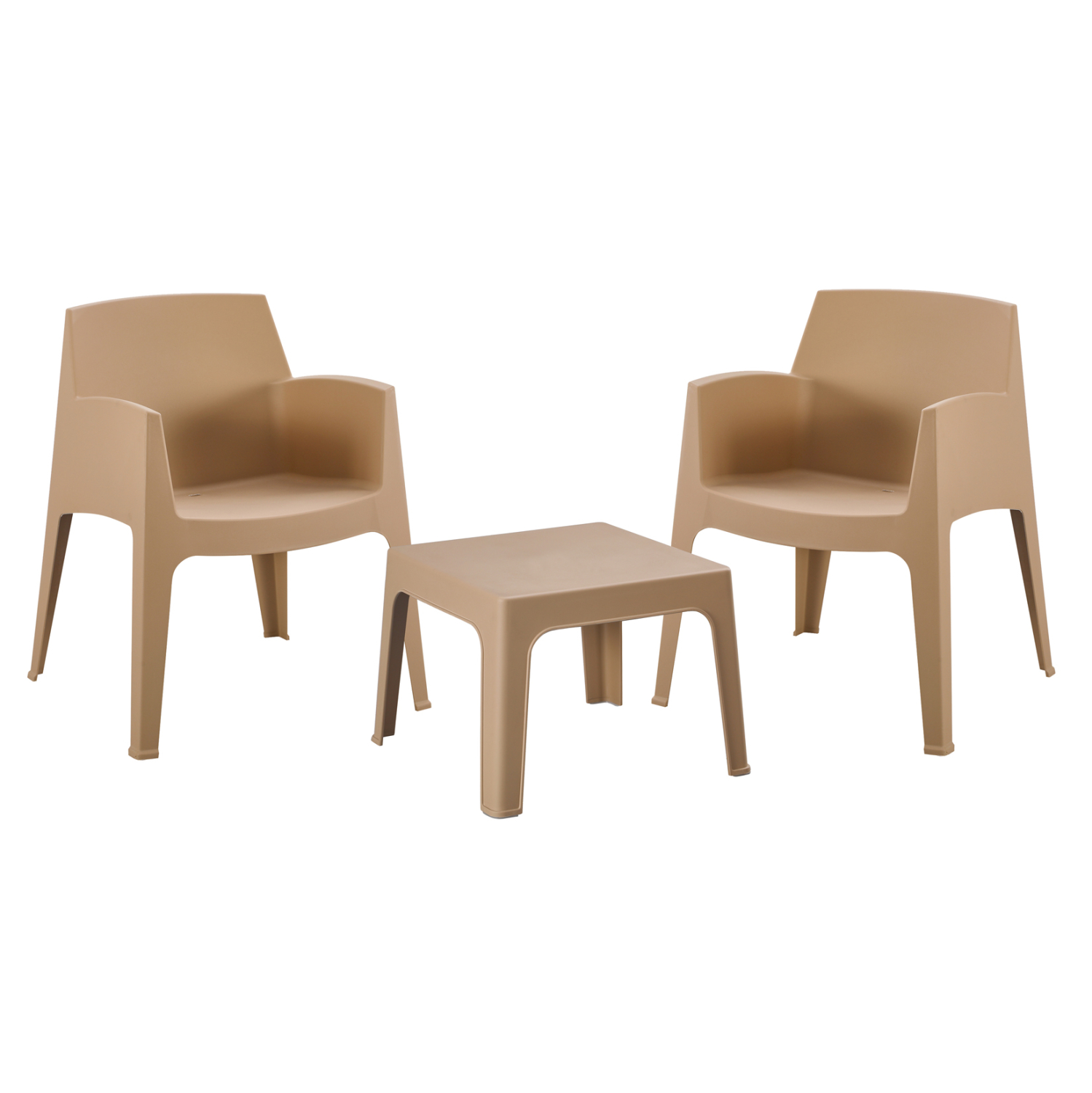 ΣΕΤ 3ΤΜΧ ΠΟΛΥΠΡΟΠΥΛΕΝΙΟΥ SLEEK HM21267.03 ΤΡΑΠΕΖΑΚΙ &amp; 2 ΠΟΛΥΘΡΟΝΕΣ-ΚΑΠΟΥΤΣΙΝΟ 1