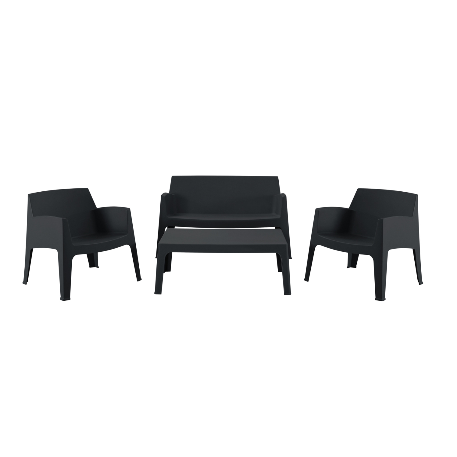 ΣΕΤ ΣΑΛΟΝΙ ΕΞ.ΧΩΡΟΥ 4ΤΜΧ SLEEK HM21268.02 ΜΑΥΡΟ ΠΟΛΥΠΡΟΠΥΛΕΝΙΟ 1