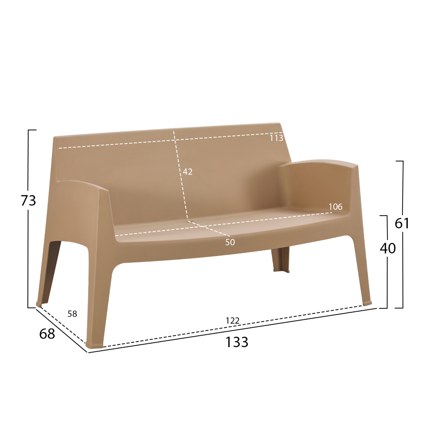 ΣΕΤ ΣΑΛΟΝΙ ΕΞ.ΧΩΡΟΥ 4ΤΜΧ SLEEK HM21268.03 ΚΑΠΟΥΤΣΙΝΟ ΠΟΛΥΠΡΟΠΥΛΕΝΙΟ 2