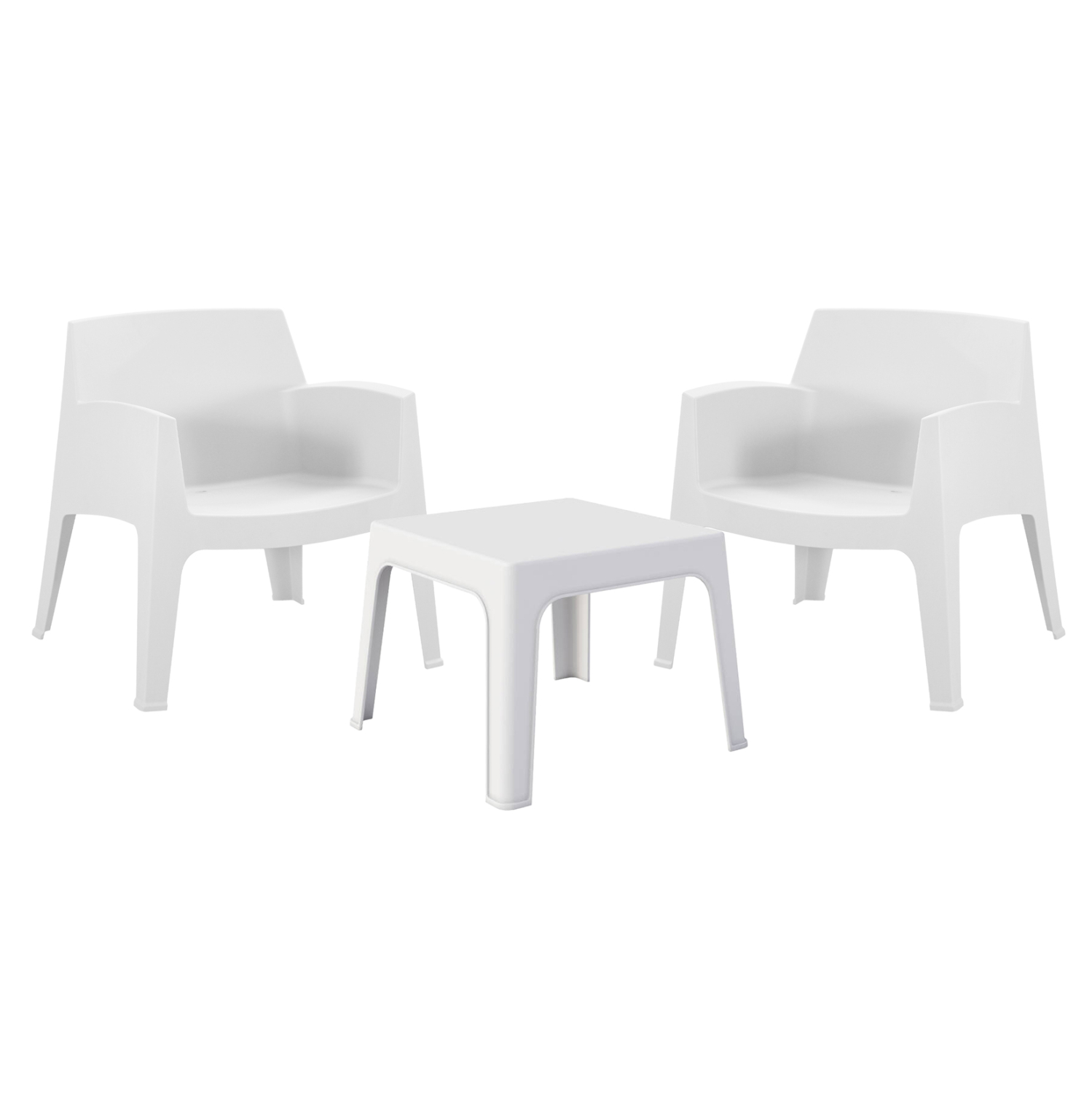 ΣΕΤ LOUNGE 3ΤΜΧ SLEEK HM21274.01 ΛΕΥΚΟ ΠΟΛΥΠΡΟΠΥΛΕΝΙΟ 1