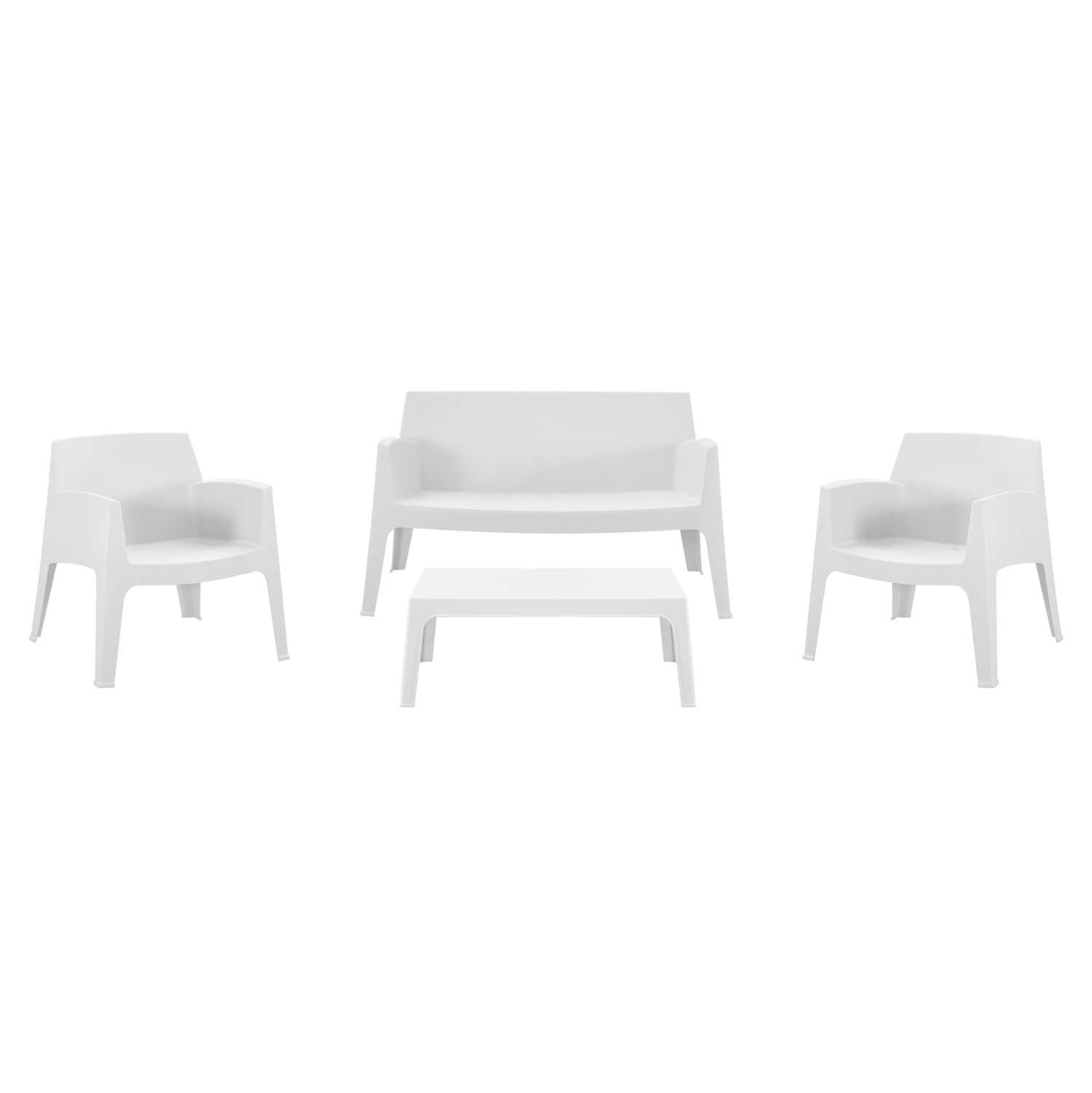 ΣΕΤ LOUNGE 4ΤΜΧ SLEEK HM21275.01 ΛΕΥΚΟ ΠΟΛΥΠΡΟΠΥΛΕΝΙΟ 1