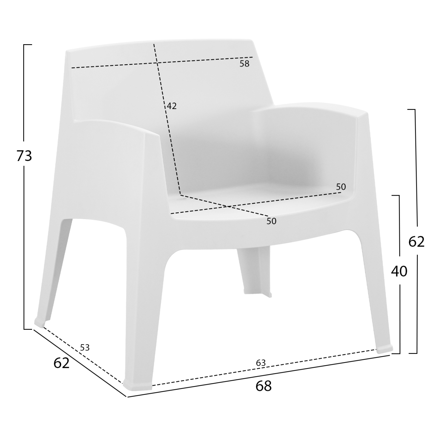 ΣΕΤ LOUNGE 4ΤΜΧ SLEEK HM21275.01 ΛΕΥΚΟ ΠΟΛΥΠΡΟΠΥΛΕΝΙΟ 3