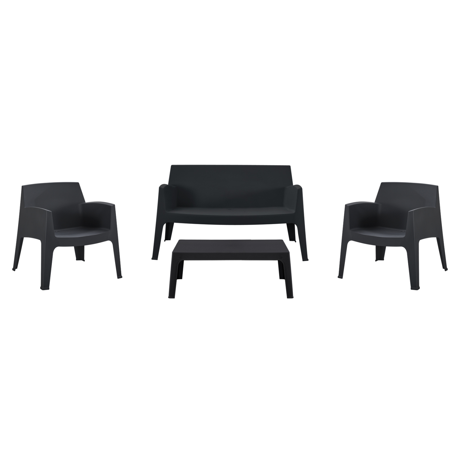 ΣΕΤ LOUNGE 4ΤΜΧ SLEEK HM21275.02 ΜΑΥΡΟ ΠΟΛΥΠΡΟΠΥΛΕΝΙΟ 1