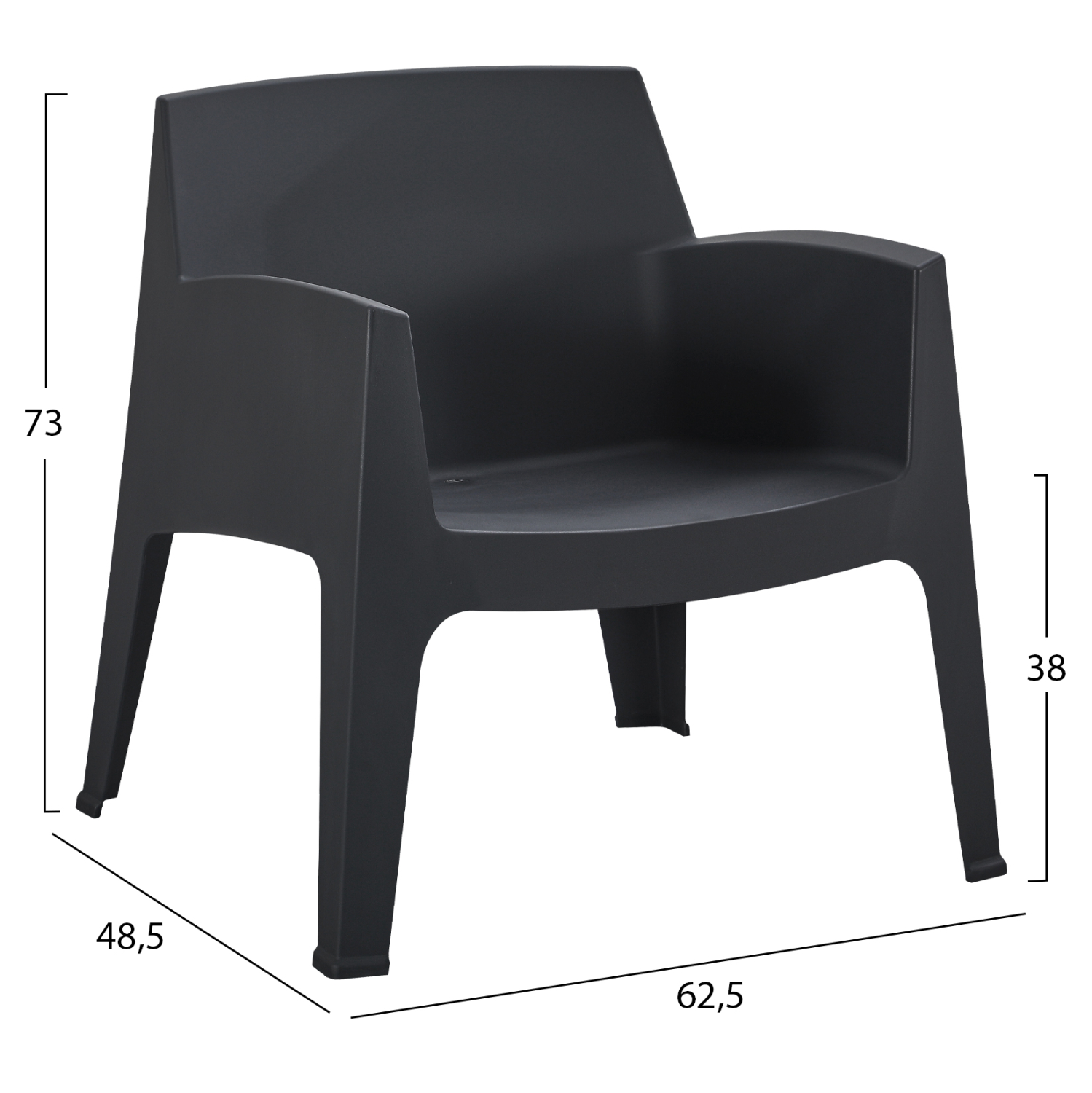ΣΕΤ LOUNGE 4ΤΜΧ SLEEK HM21275.02 ΜΑΥΡΟ ΠΟΛΥΠΡΟΠΥΛΕΝΙΟ 3