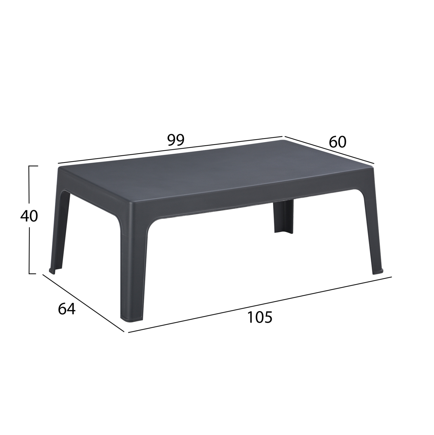 ΣΕΤ LOUNGE 4ΤΜΧ SLEEK HM21275.02 ΜΑΥΡΟ ΠΟΛΥΠΡΟΠΥΛΕΝΙΟ 4
