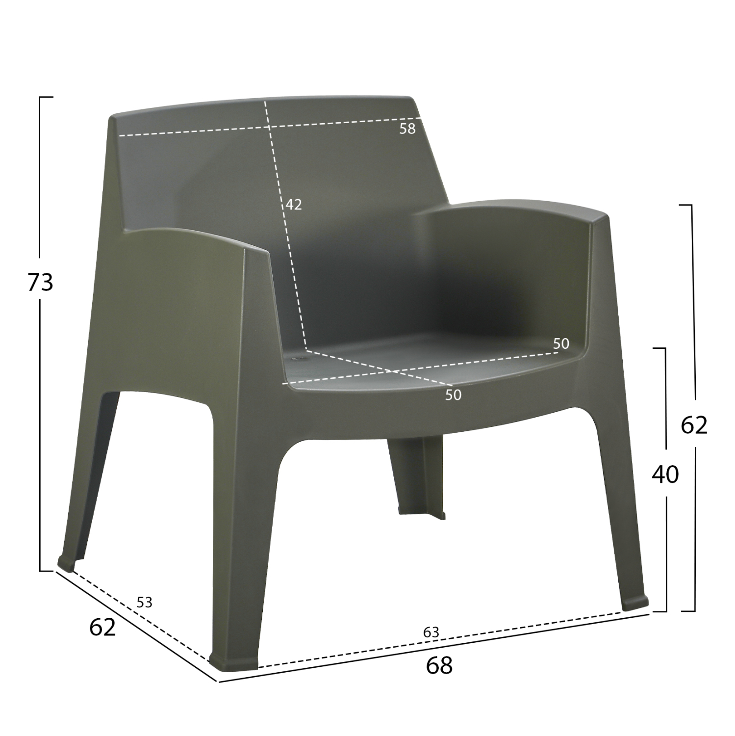 ΣΕΤ LOUNGE 4ΤΜΧ SLEEK HM21275.05 DARK OLIVE GREEN ΠΟΛΥΠΡΟΠΥΛΕΝΙΟ 3