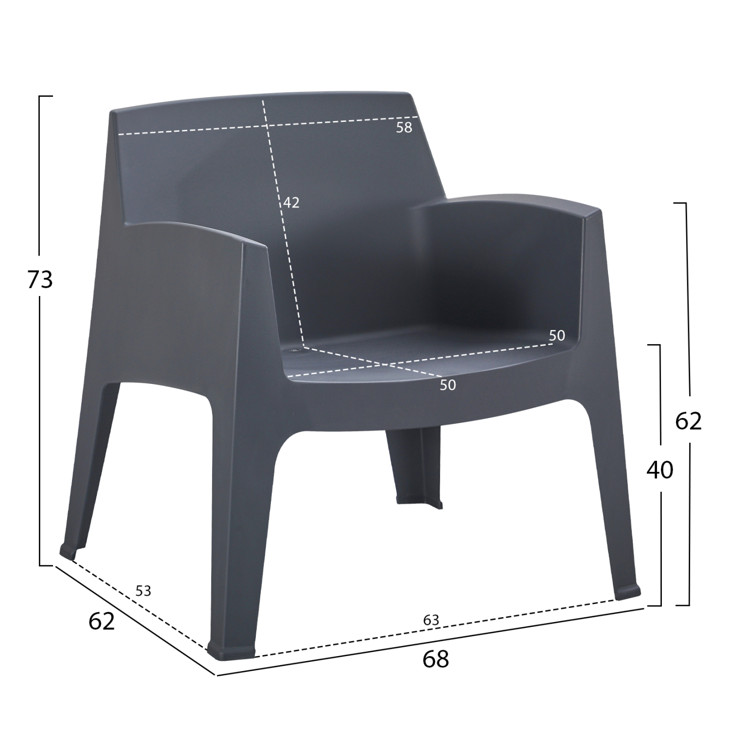 ΣΕΤ LOUNGE 4ΤΜΧ SLEEK HM21275.10 ΓΚΡΙ ΠΟΛΥΠΡΟΠΥΛΕΝΙΟ 3