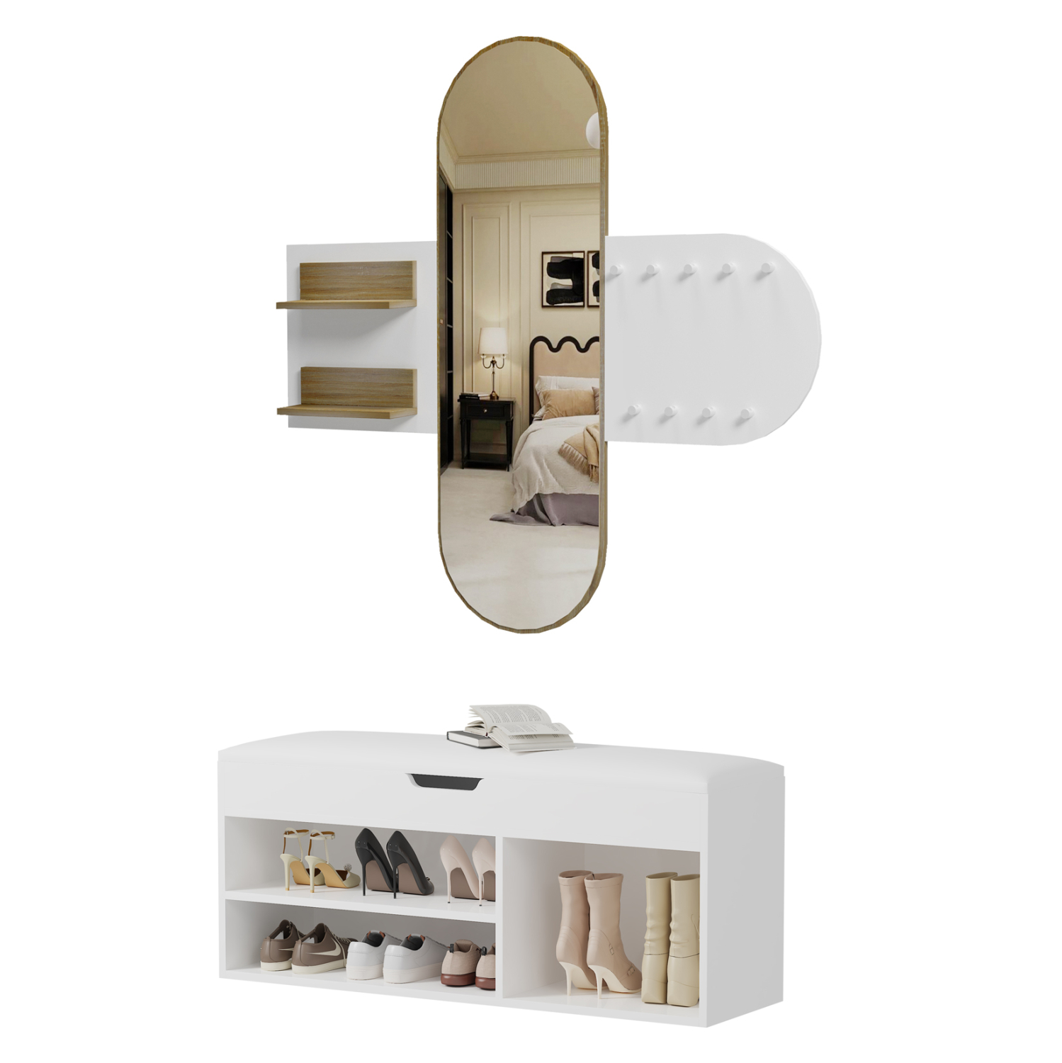 ΣΕΤ ΕΙΣΟΔΟΥ 2ΤΜΧ CHERYL HM21276.02 ΜΕΛΑΜΙΝΗ ΣΕ ΛΕΥΚΟ--SONAMA 1