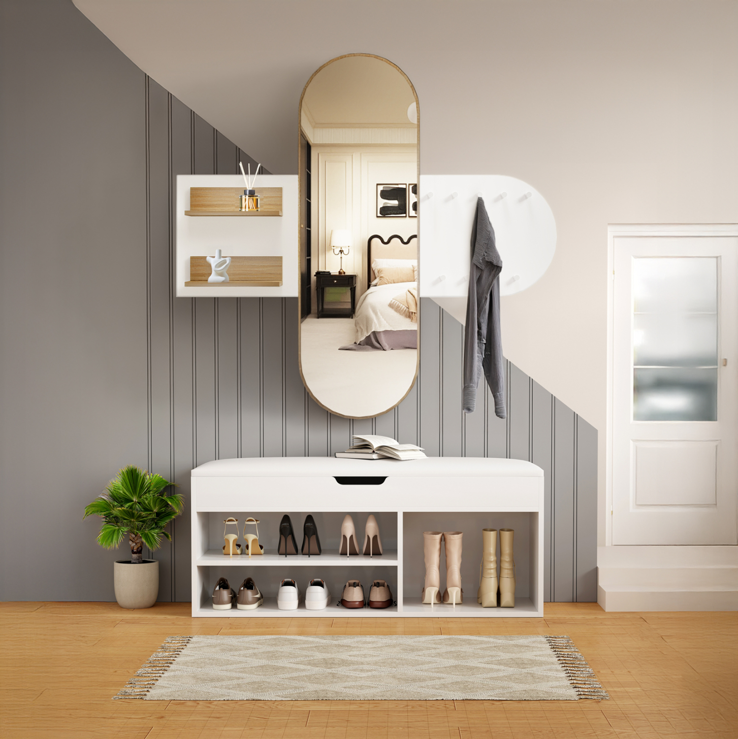 ΣΕΤ ΕΙΣΟΔΟΥ 2ΤΜΧ CHERYL HM21276.02 ΜΕΛΑΜΙΝΗ ΣΕ ΛΕΥΚΟ--SONAMA 2