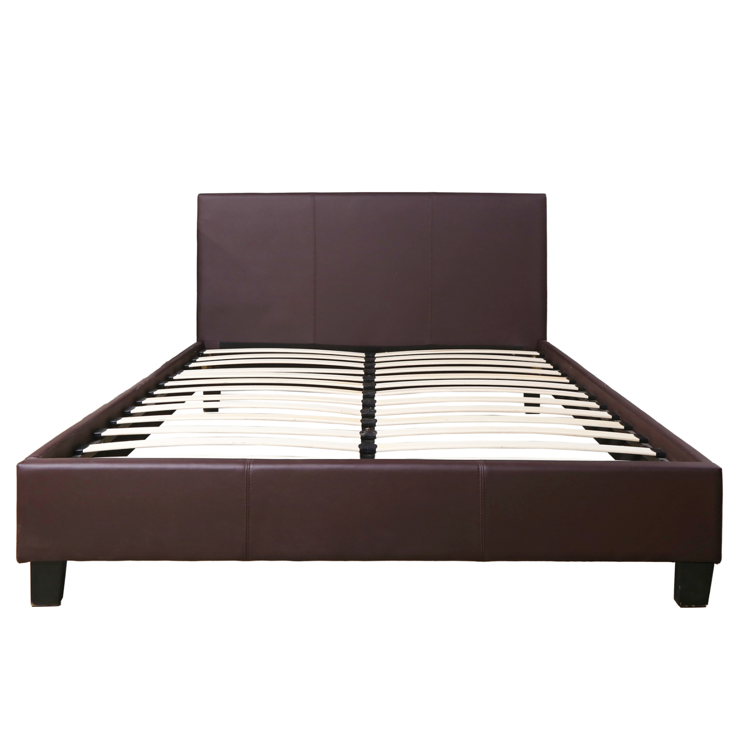 ΚΡΕΒΑΤΙ ΜΕ ΣΤΡΩΜΑ BECCA HM21283.02 ΚΑΦΕ PU--ΓΙΑ 150x200εκ 4