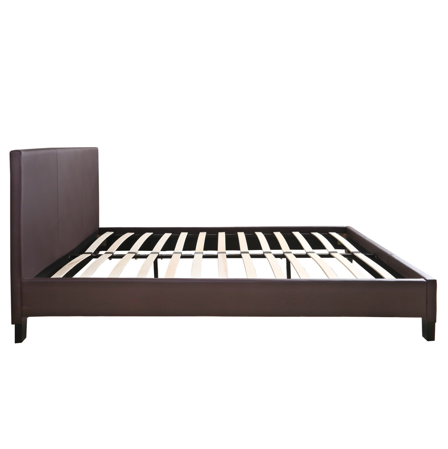 ΚΡΕΒΑΤΙ ΜΕ ΣΤΡΩΜΑ BECCA HM21283.02 ΚΑΦΕ PU--ΓΙΑ 150x200εκ 5