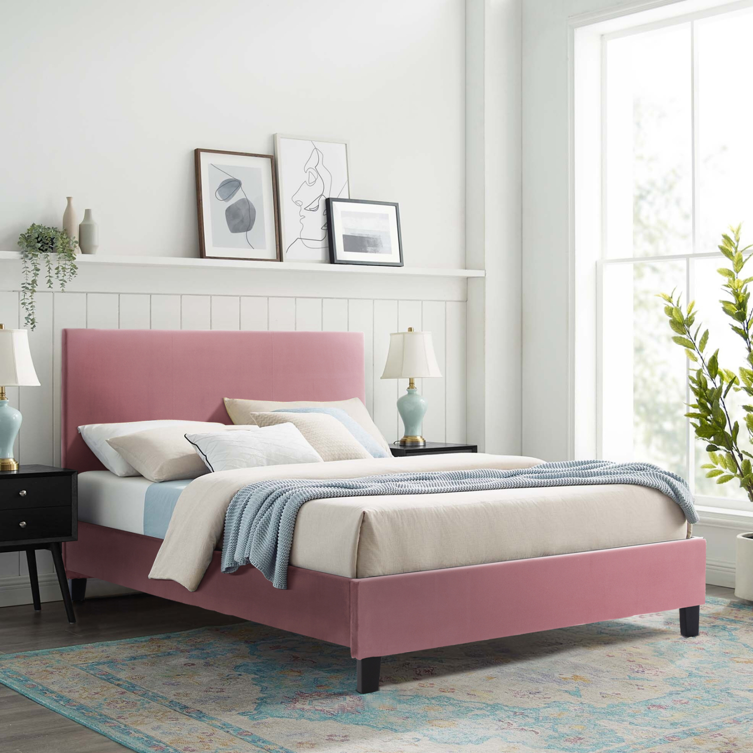 ΚΡΕΒΑΤΙ ΜΕ ΣΤΡΩΜΑ BECCA HM21283.05 ΣΑΠΙΟ ΜΗΛΟ ΒΕΛΟΥΔΟ--ΓΙΑ 150x200εκ 2