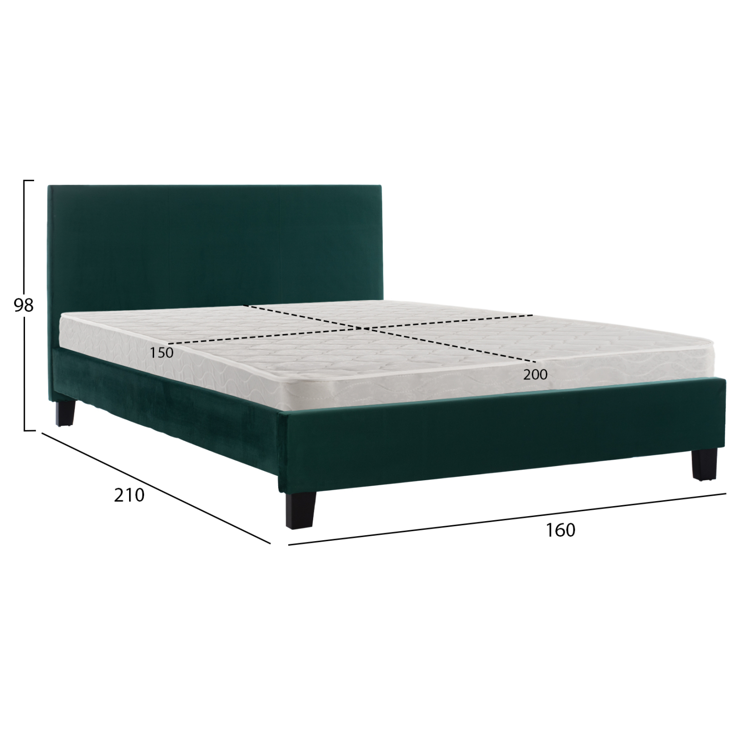 ΚΡΕΒΑΤΙ ΜΕ ΣΤΡΩΜΑ BECCA HM21283.06 ΚΥΠΑΡΙΣΣΙ ΒΕΛΟΥΔΟ--ΓΙΑ 150x200εκ 3