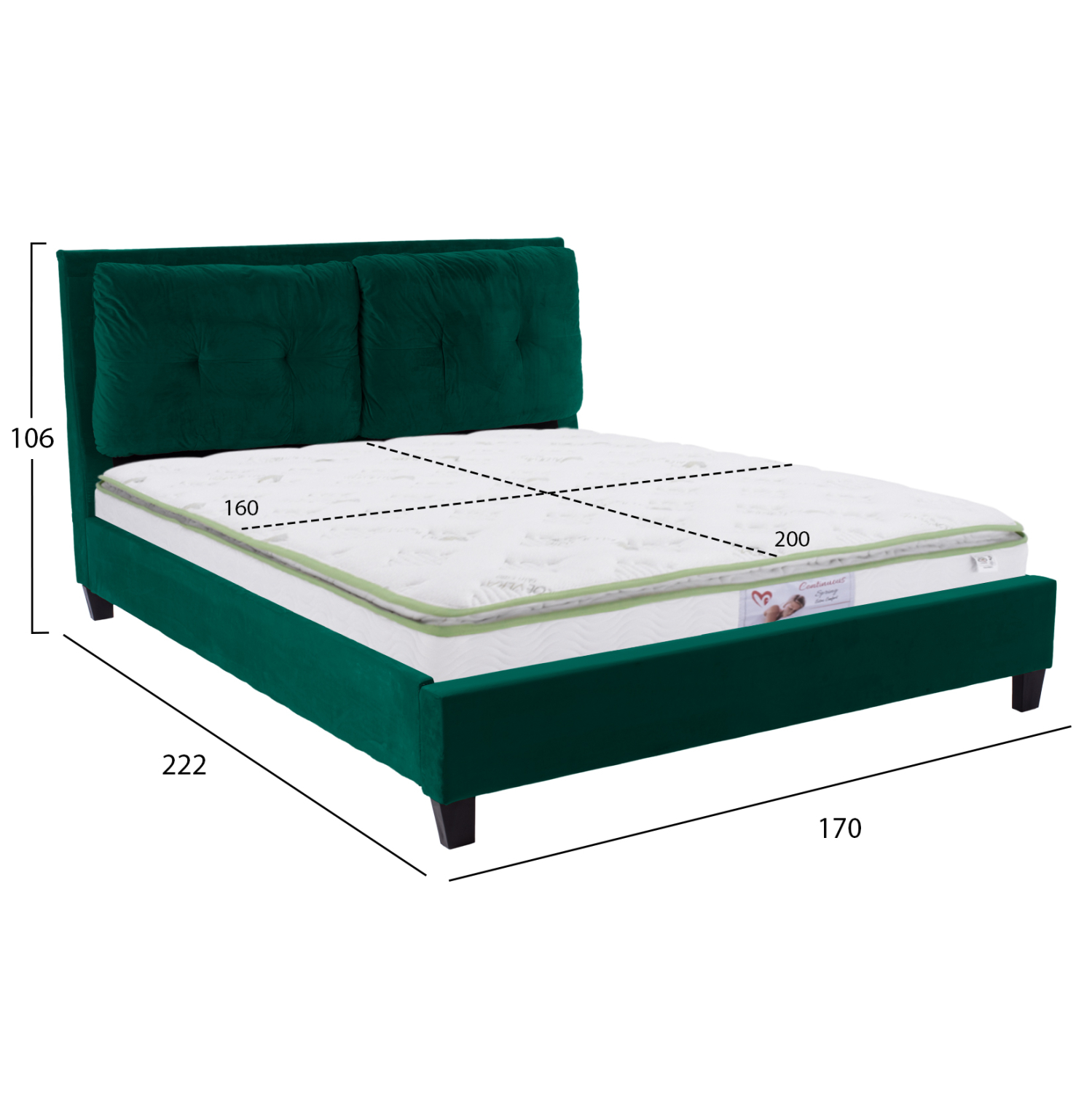 ΚΡΕΒΑΤΙ ΜΕ ΣΤΡΩΜΑ BILLIE HM21284.06 ΚΥΠΑΡΙΣΣΙ ΒΕΛΟΥΔΟ--ΓΙΑ 160x200εκ 3