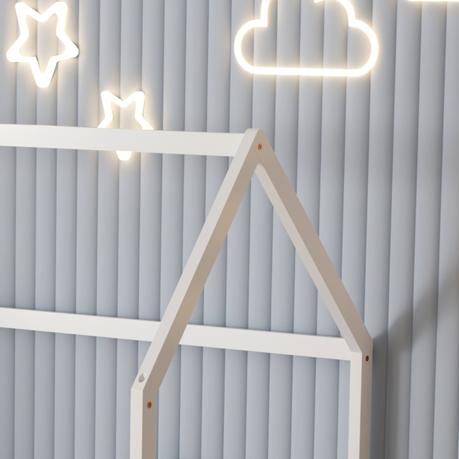 ΚΡΕΒΑΤΙ ΠΑΙΔΙΚΟ ΜΕ ΣΤΡΩΜΑ PHYLLIS HM21304.01 ΞΥΛΟ ΠΕΥΚΟΥ ΣΕ ΛΕΥΚΟ--ΣΤΡΩΜΑ 90x190εκ 6