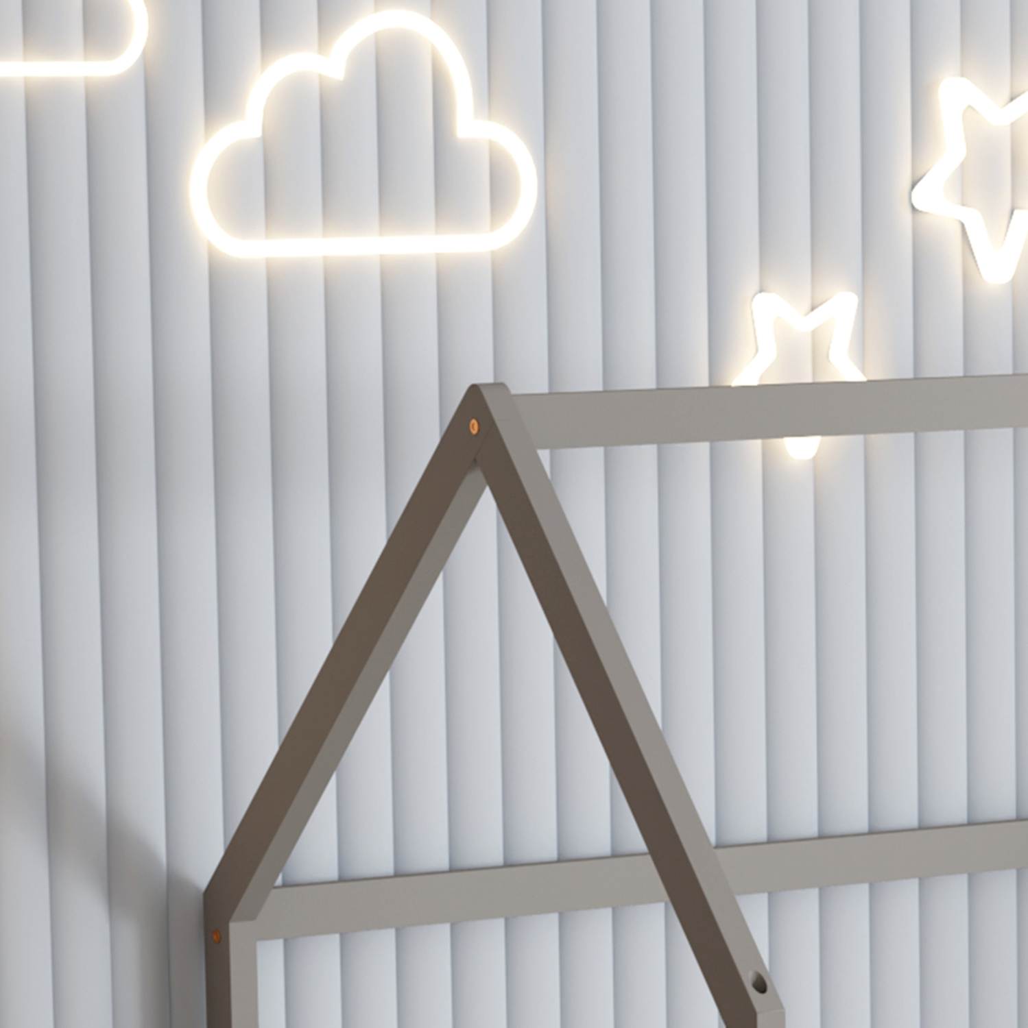 ΚΡΕΒΑΤΙ ΠΑΙΔΙΚΟ ΜΕ ΣΤΡΩΜΑ PHYLLIS HM21304.02 ΞΥΛΟ ΠΕΥΚΟΥ ΣΕ ΓΚΡΙ--ΣΤΡΩΜΑ 90x190εκ 6