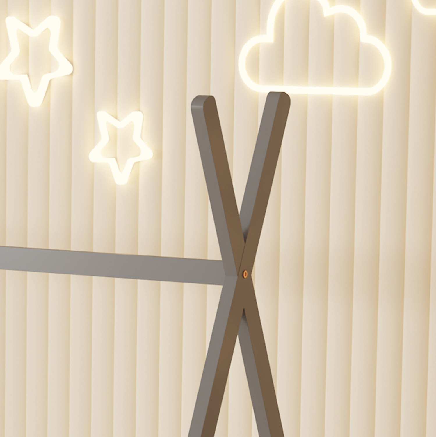 ΚΡΕΒΑΤΙ ΠΑΙΔΙΚΟ ΜΕ ΣΤΡΩΜΑ MUNK HM21306.02 ΞΥΛΟ ΠΕΥΚΟΥ ΣΕ ΓΚΡΙ--ΣΤΡΩΜΑ 90x190εκ 6