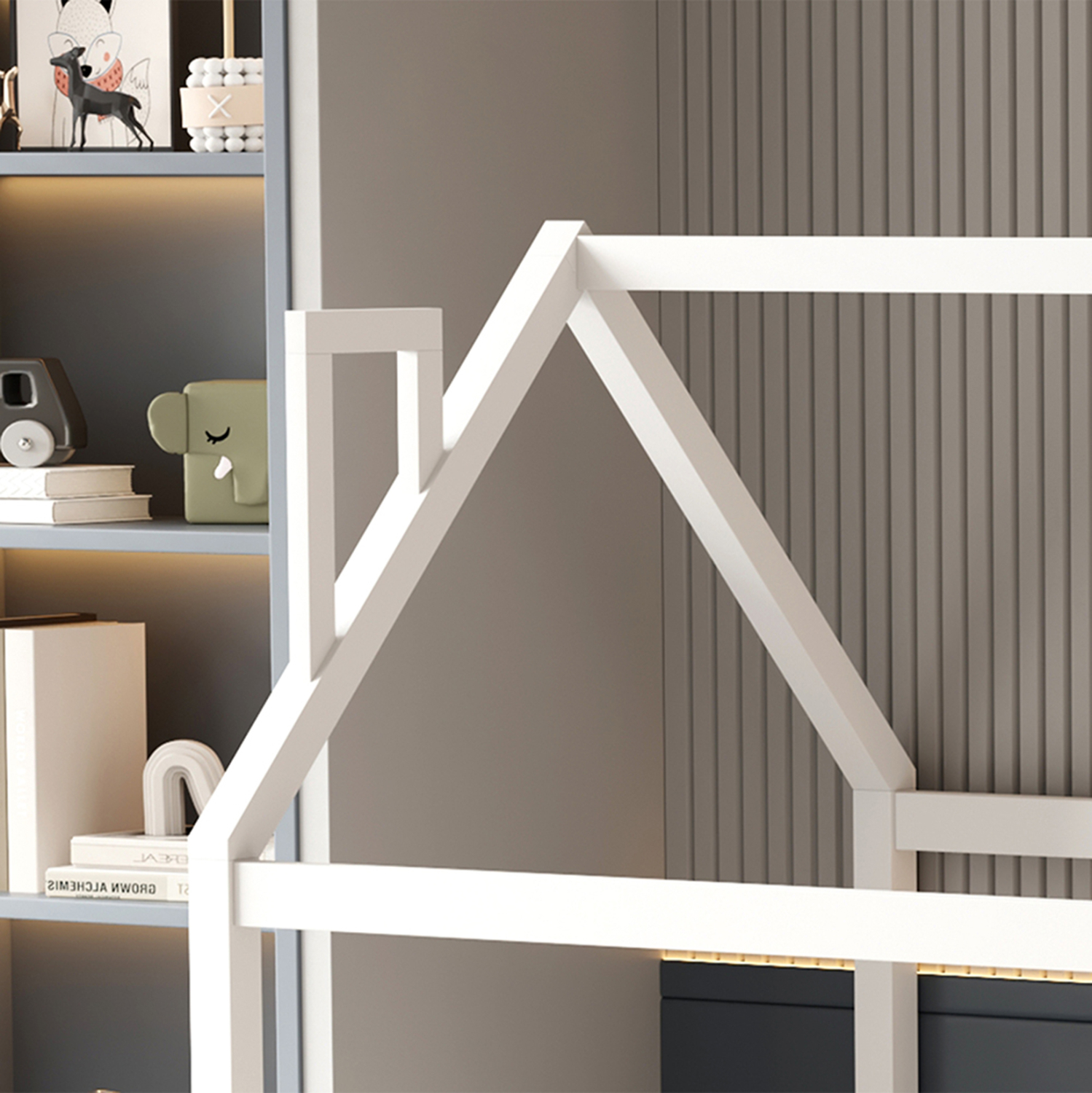 ΚΡΕΒΑΤΙ ΠΑΙΔΙΚΟ ΜΕ ΣΤΡΩΜΑ HOUSER HM21315.01 ΞΥΛΟ ΠΕΥΚΟΥ ΣΕ ΛΕΥΚΟ--ΣΤΡΩΜΑ 90x190εκ 7