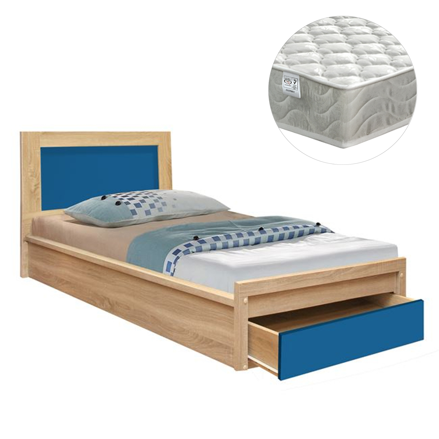 ΚΡΕΒΑΤΙ ΠΑΙΔΙΚΟ ΜΕ ΣΥΡΤΑΡΙ PLAYROOM HM21326 ΜΕΛΑΜΙΝΗ ΣΕ SONAMA/ΣΙΕΛ--ΜΕ ΣΤΡΩΜΑ 90x190εκ 1