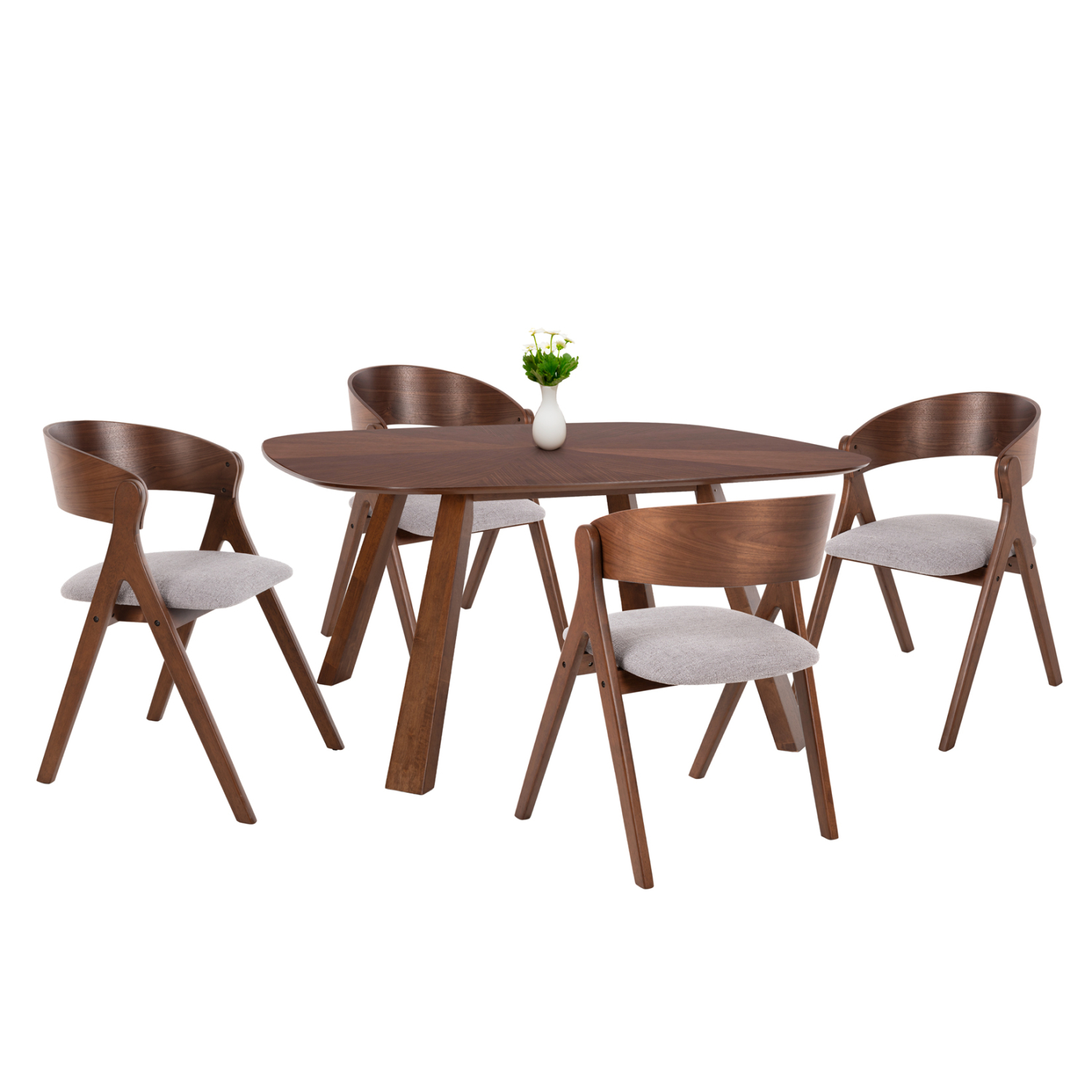 ΣΕΤ ΤΡΑΠΕΖΑΡΙΑΣ 5ΤΜΧ NEKKER HM21340.01 ΤΡΑΠΕΖΙ ΑΠΟ MDF--ΚΑΡΕΚΛΕΣ ΑΠΟ RUBBERWOOD 1
