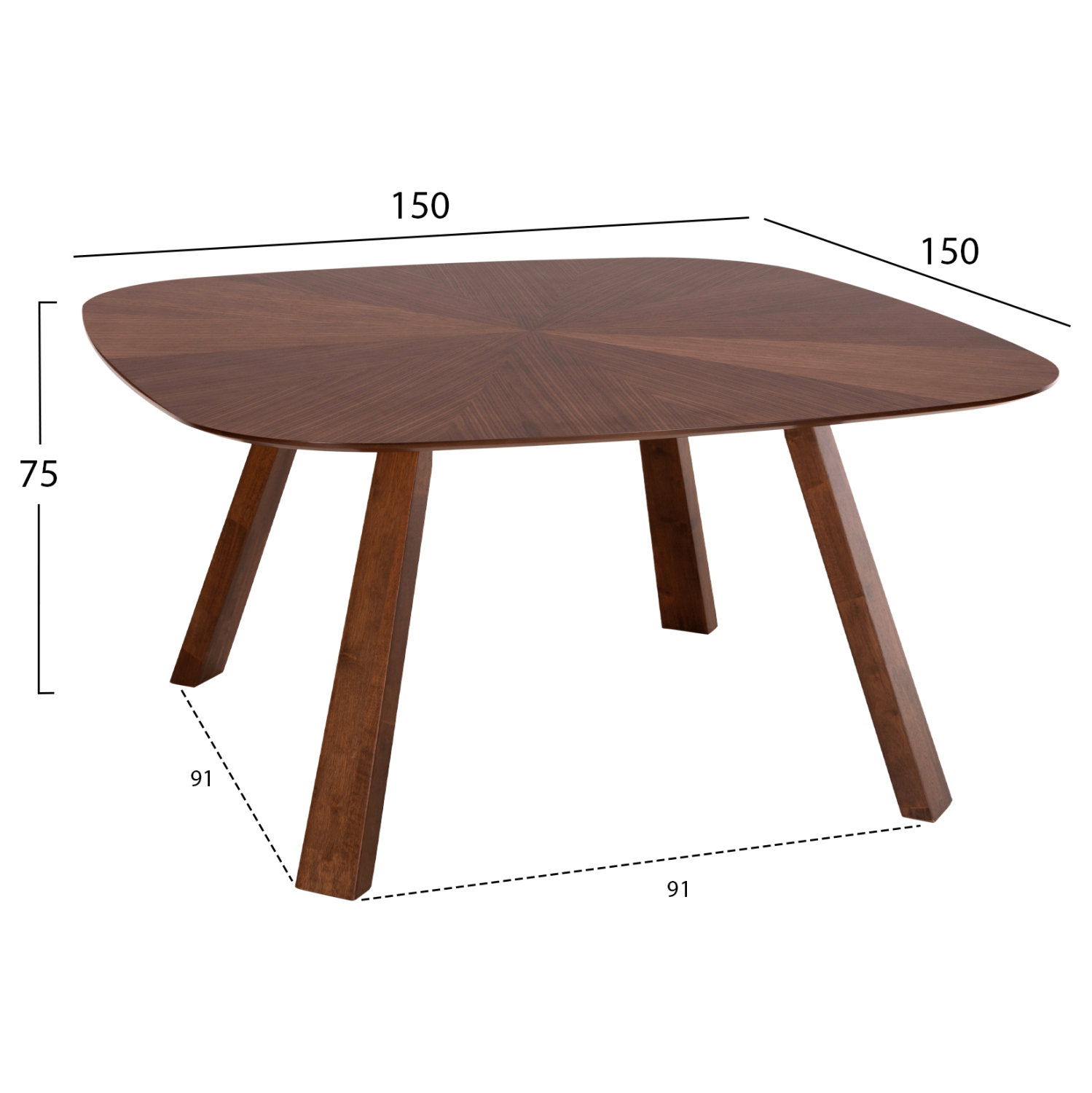 ΣΕΤ ΤΡΑΠΕΖΑΡΙΑΣ 5ΤΜΧ NEKKER HM21340.01 ΤΡΑΠΕΖΙ ΑΠΟ MDF--ΚΑΡΕΚΛΕΣ ΑΠΟ RUBBERWOOD 2