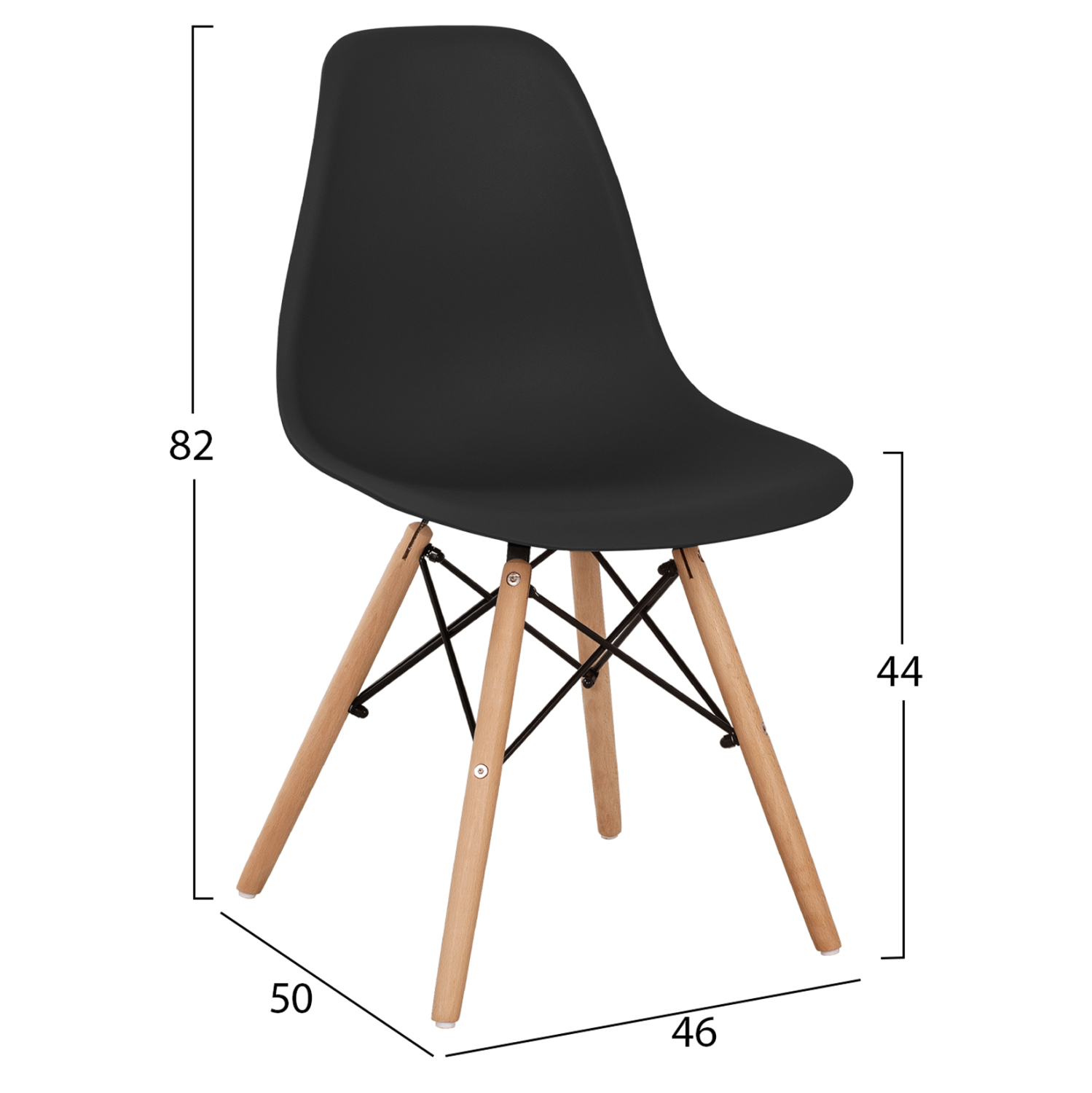 ΣΕΤ ΤΡΑΠΕΖΑΡΙΑΣ 3ΤΜΧ PALOMA HM21380.02 ΤΕΤΡΑΓΩΝΟ ΤΡΑΠΕΖΙ &amp; 2 ΚΑΡΕΚΛΕΣ ΣΕ ΜΑΥΡΟ 2
