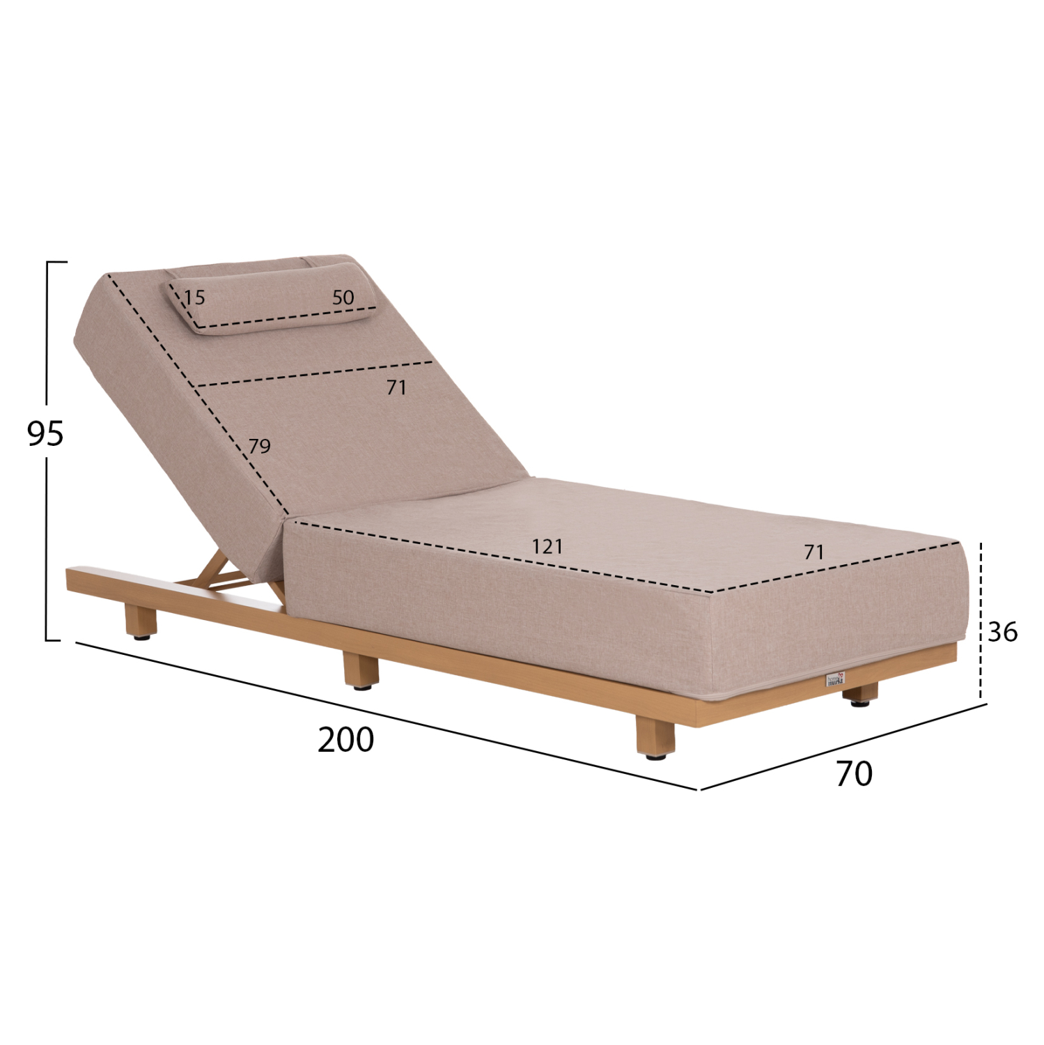 ΕΠΑΓΓΕΛΜ. ΞΑΠΛΩΣΤΡΑ JESSIE HM10714.05 HEAT TRANSFER ΑΛΟΥΜ.--ΜΠΕΖ ΜΑΞΙΛΑΡΙ 200x71x79Υεκ 2
