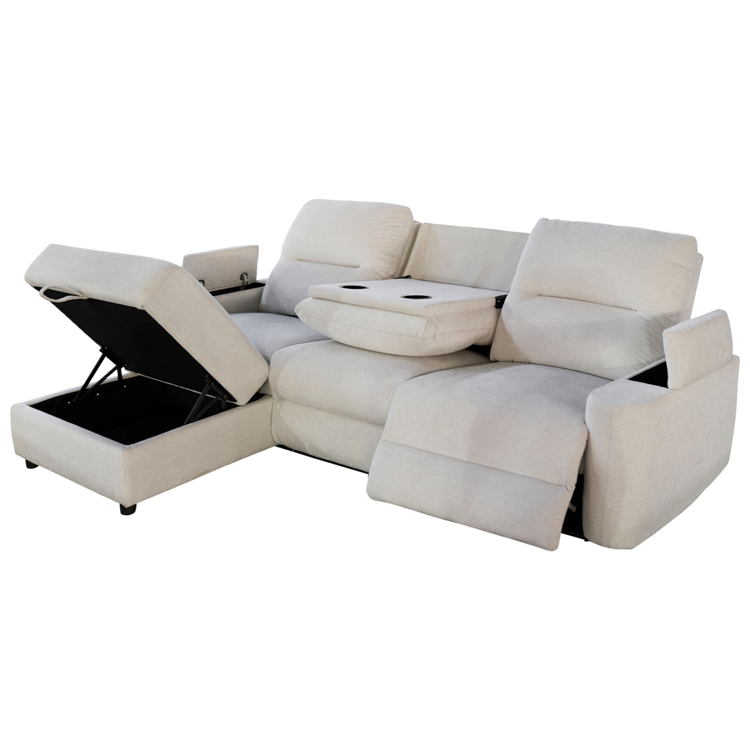 ΣΕΤ ΚΑΝΑΠΕΣ-ΠΟΛΥΘΡΟΝΑ RELAX SYNTHIA HM10735.01 ΜΠΕΖ ΥΦΑΣΜΑ-ΗΛΕΚΤΡΙΚΗ ΑΝΑΚΛΙΣΗ [L] 4