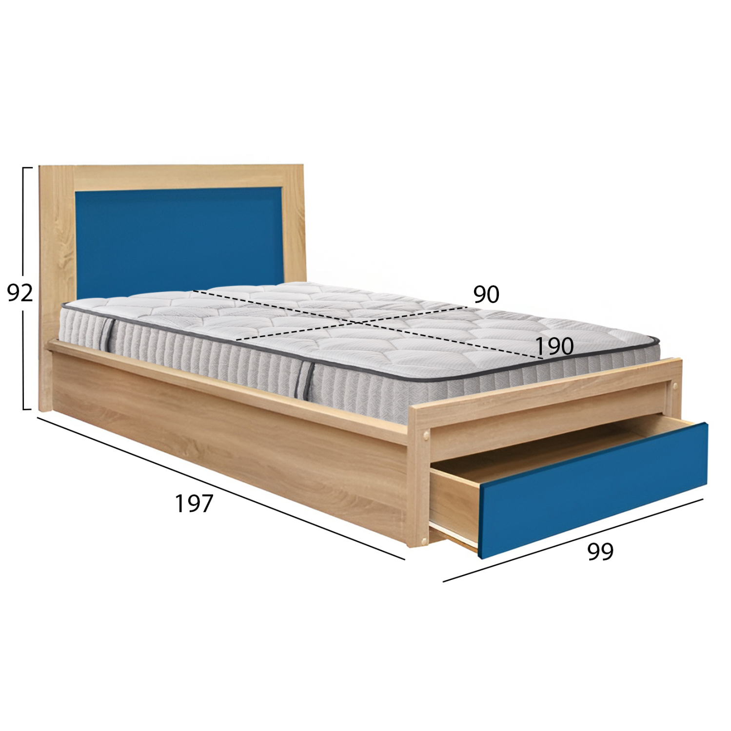ΚΡΕΒΑΤΙ ΠΑΙΔΙΚΟ ΜΕ ΣΥΡΤΑΡΙ PLAYROOM HM10752.01 ΜΕΛΑΜΙΝΗ SONAMA/ΣΙΕΛ--ΣΤΡΩΜΑ 90x190εκ 2